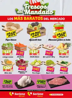 Soriana Frescos del Mandado Mercado: Coah, Chih y Dur válido desde 03/03/2026