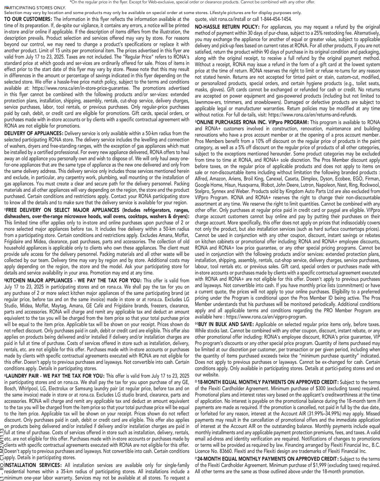 Rona weekly flyer / circulaire - page 14- valid from Jul 17, 2025