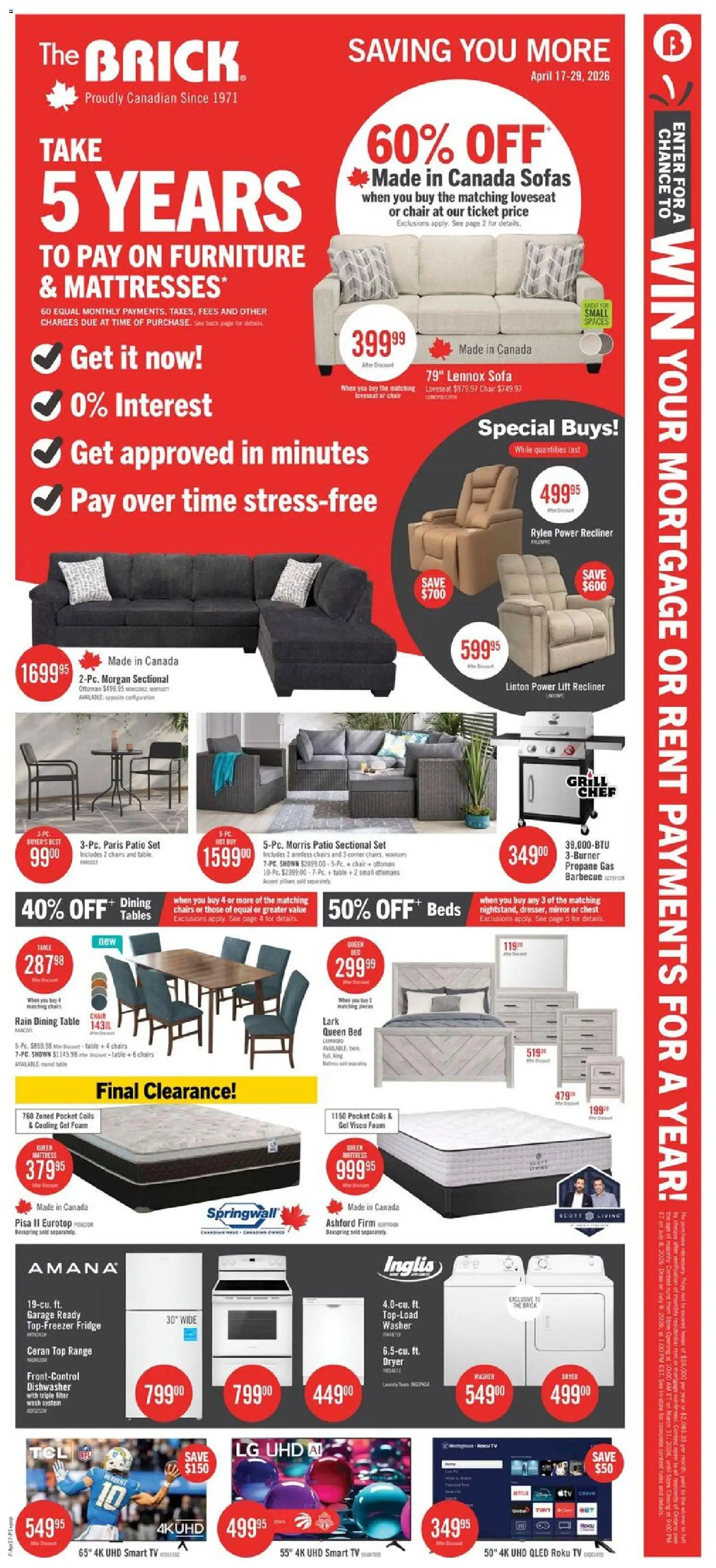 The Brick weekly flyer / circulaire - page 3- valid from Apr 17, 2026