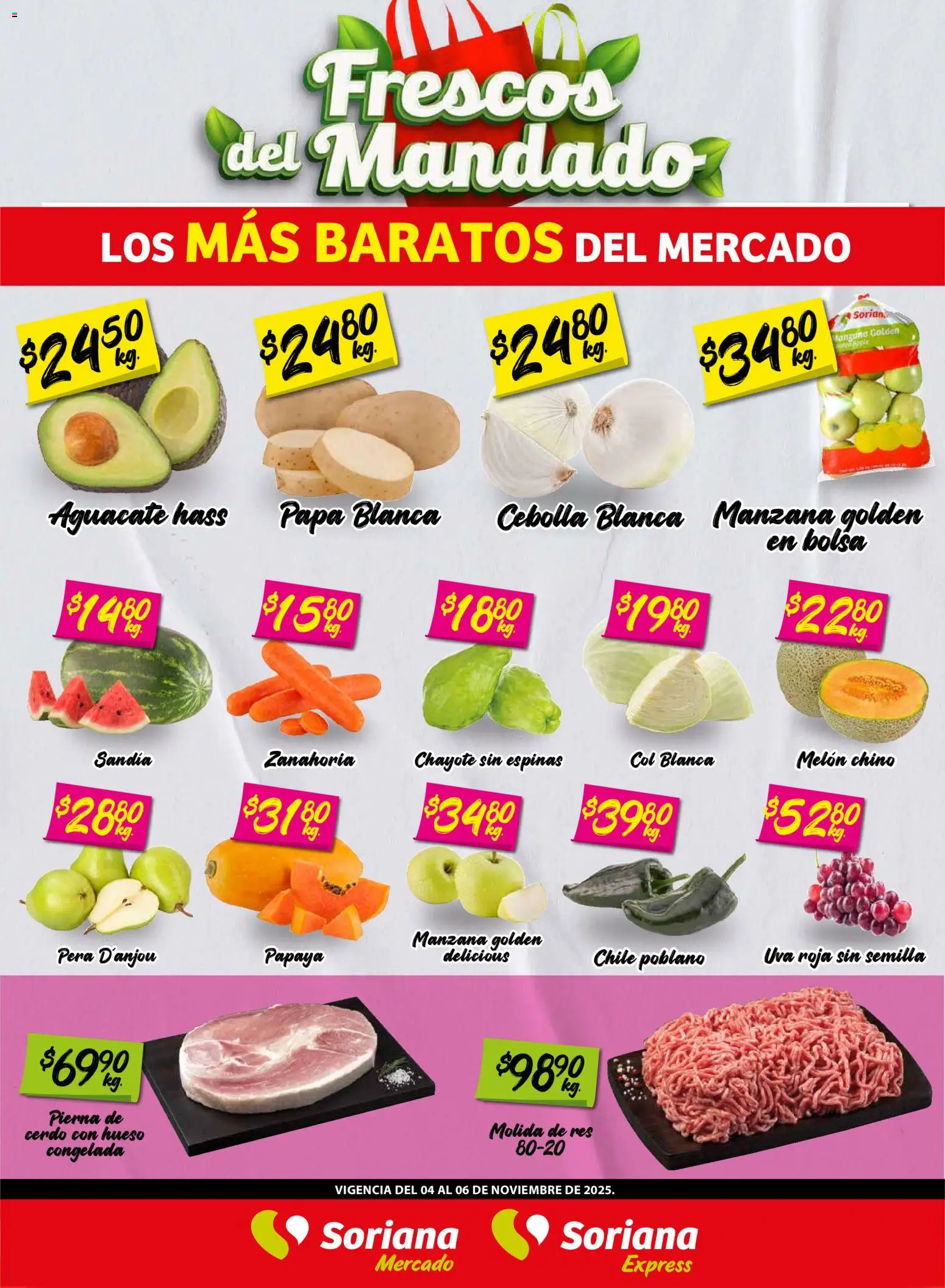 Soriana - Frescos del Mandado Mercado: Ver, Tab, Chis, Camp, Yuc y Q. Roo - página 1- válido desde 04/11/2025