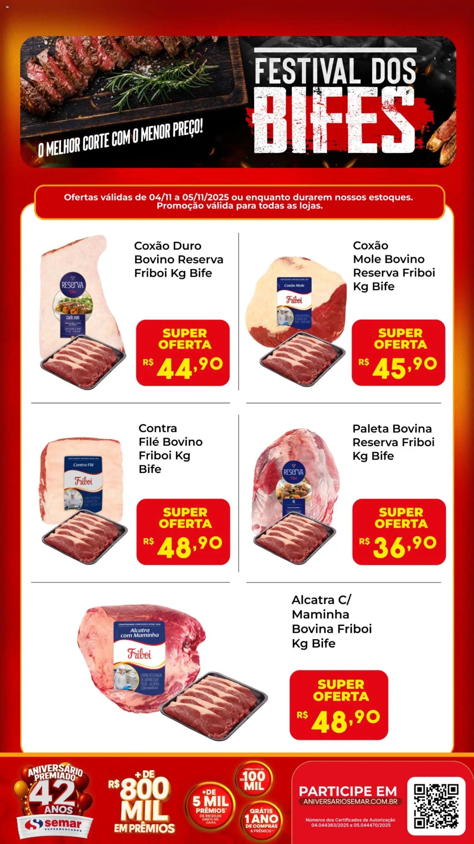 Semar Supermercado - Ofertas Festival dos Bifes - página 1- válido a partir de 04/11/2025
