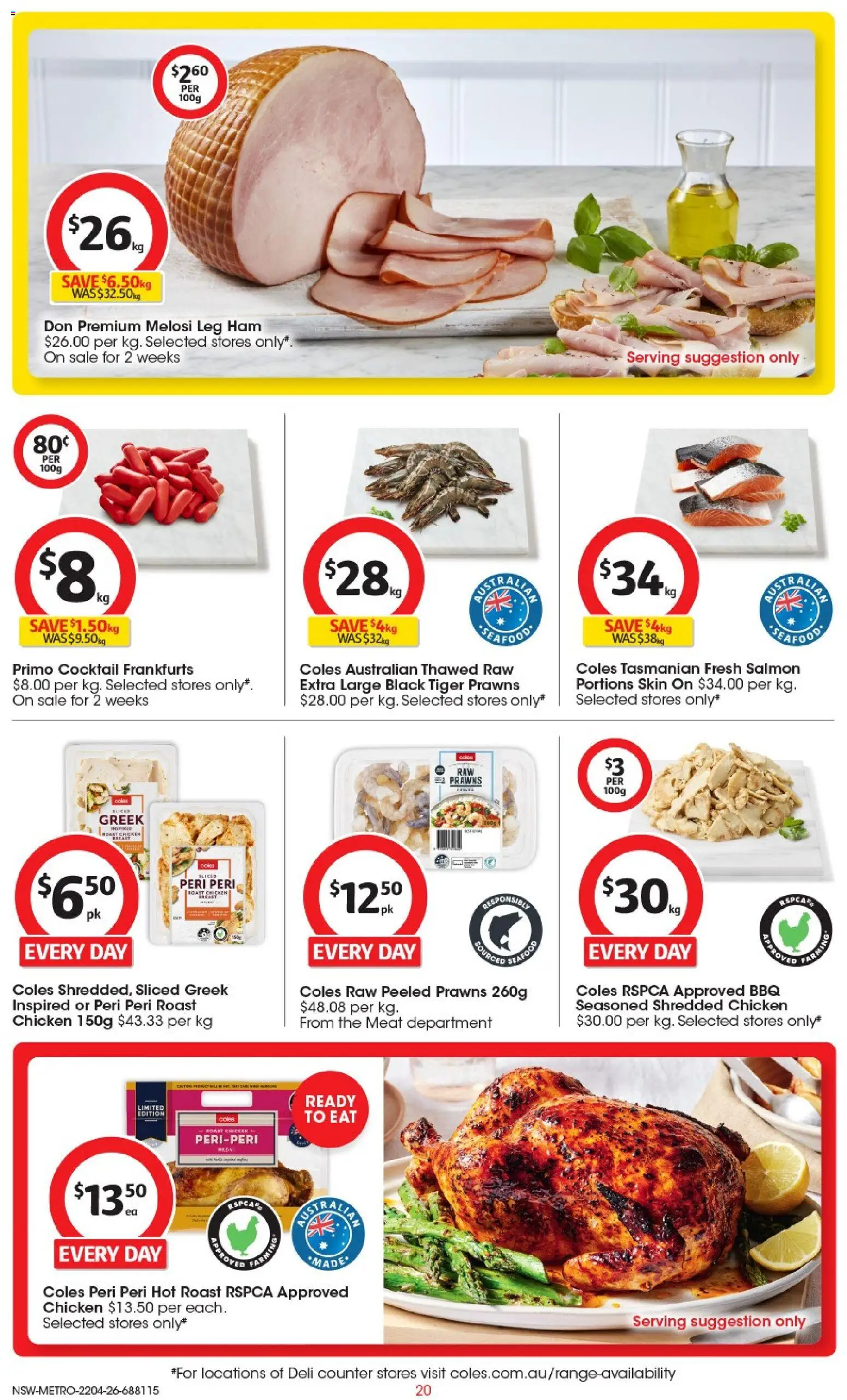 Coles catalogue  - page 20- valid from 22/04/2026