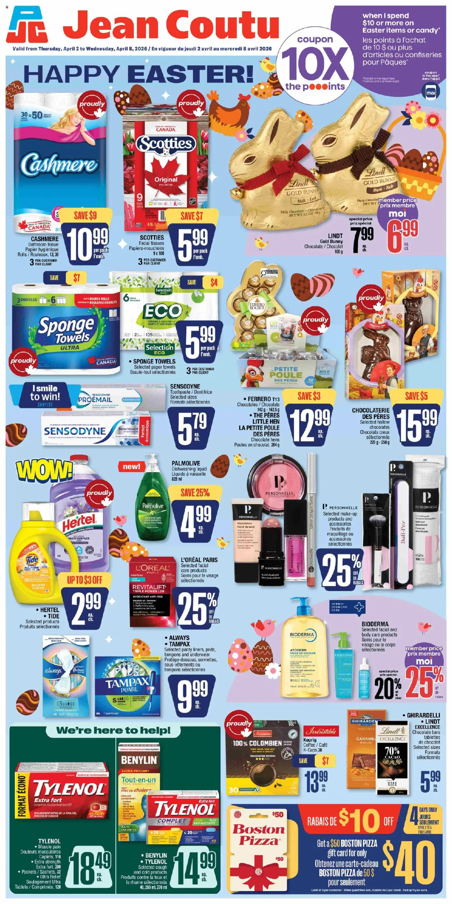 Jean Coutu weekly flyer - page 1- valid from Apr 2, 2026