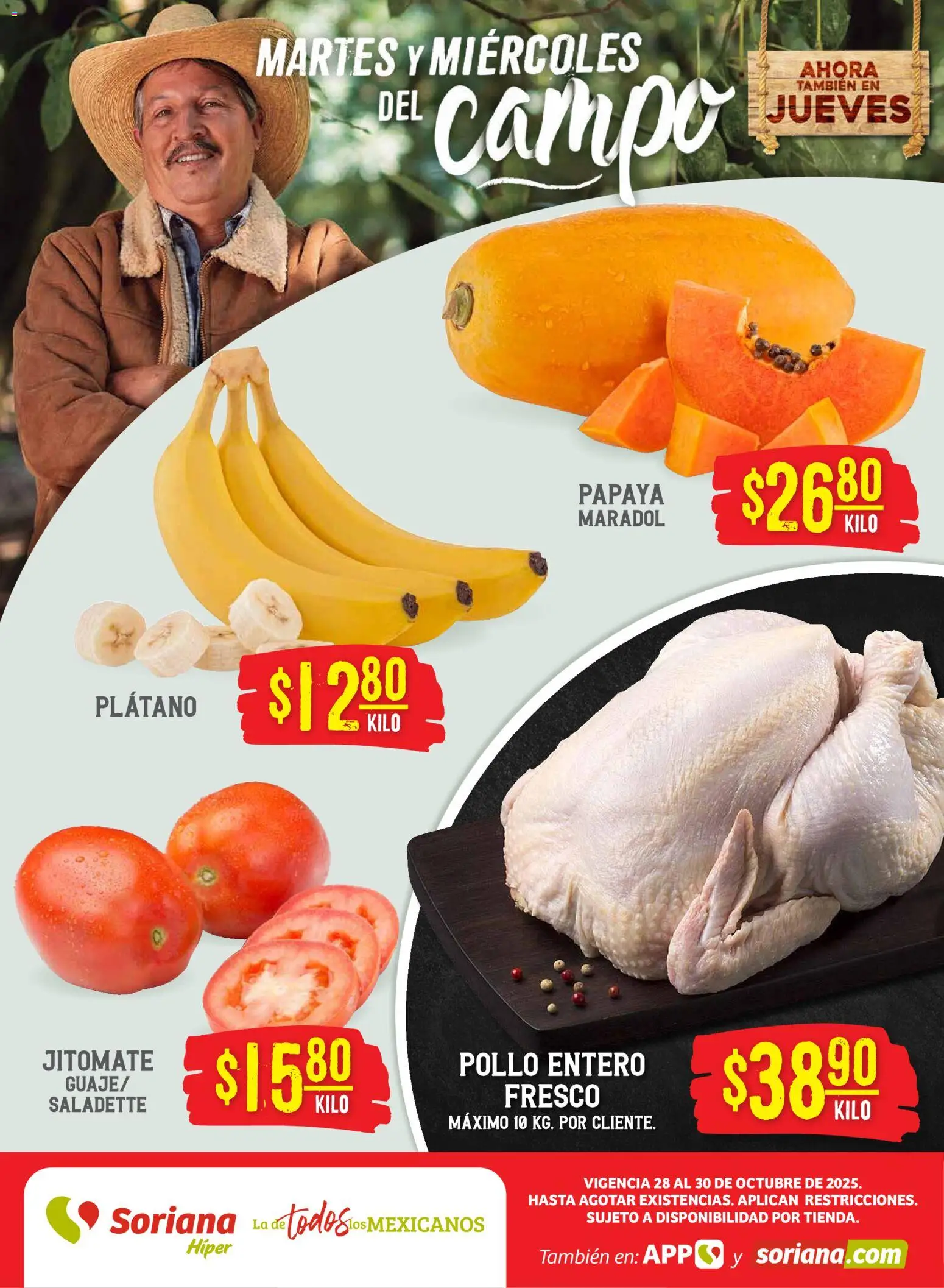 Soriana - Martes y Miércoles del Campo Híper: Chih, Delicias, Dur y Coah (excepto Saltillo) - página 1- válido desde 29/10/2025
