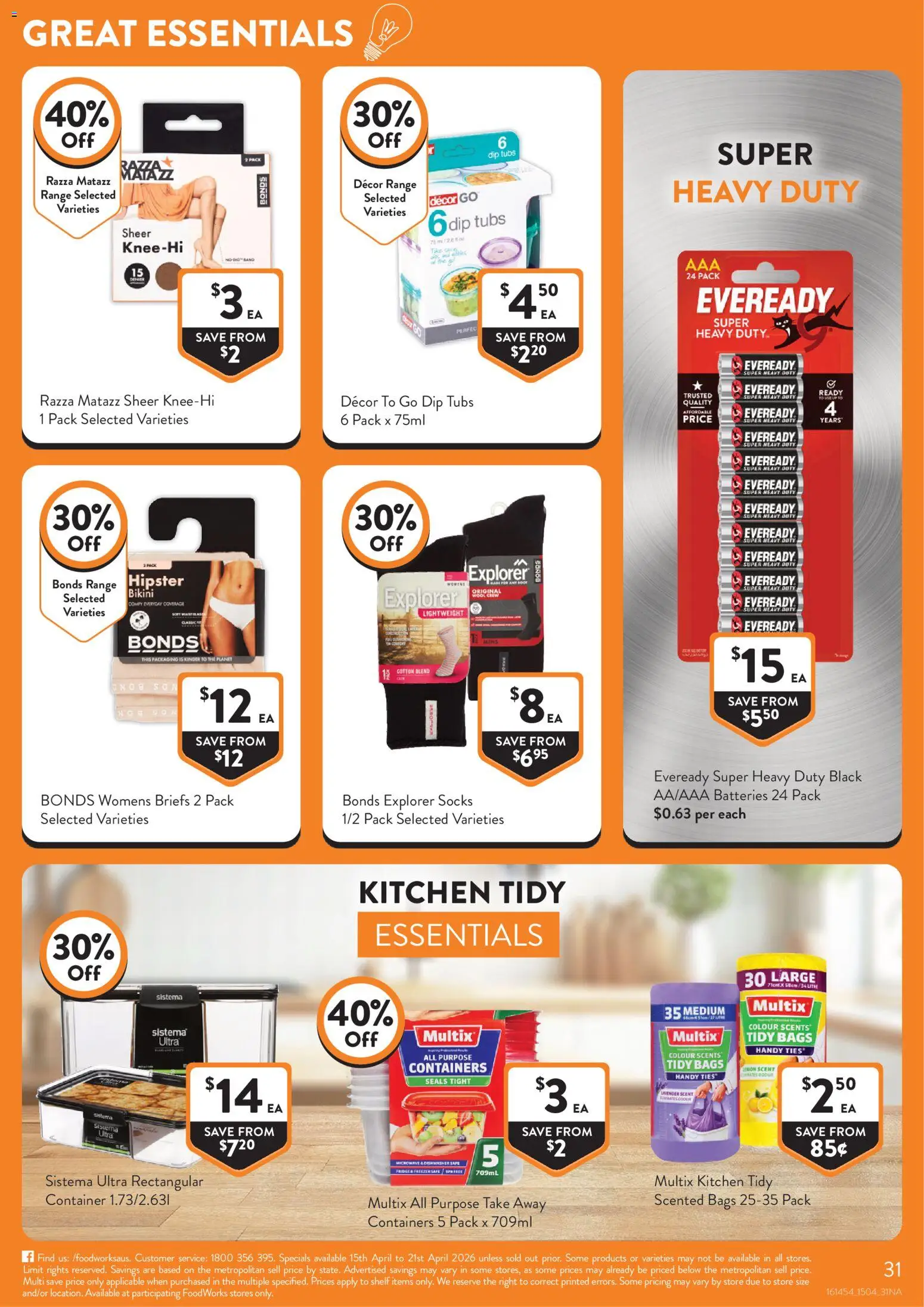 Foodworks catalogue  - page 31- valid from 15/04/2026