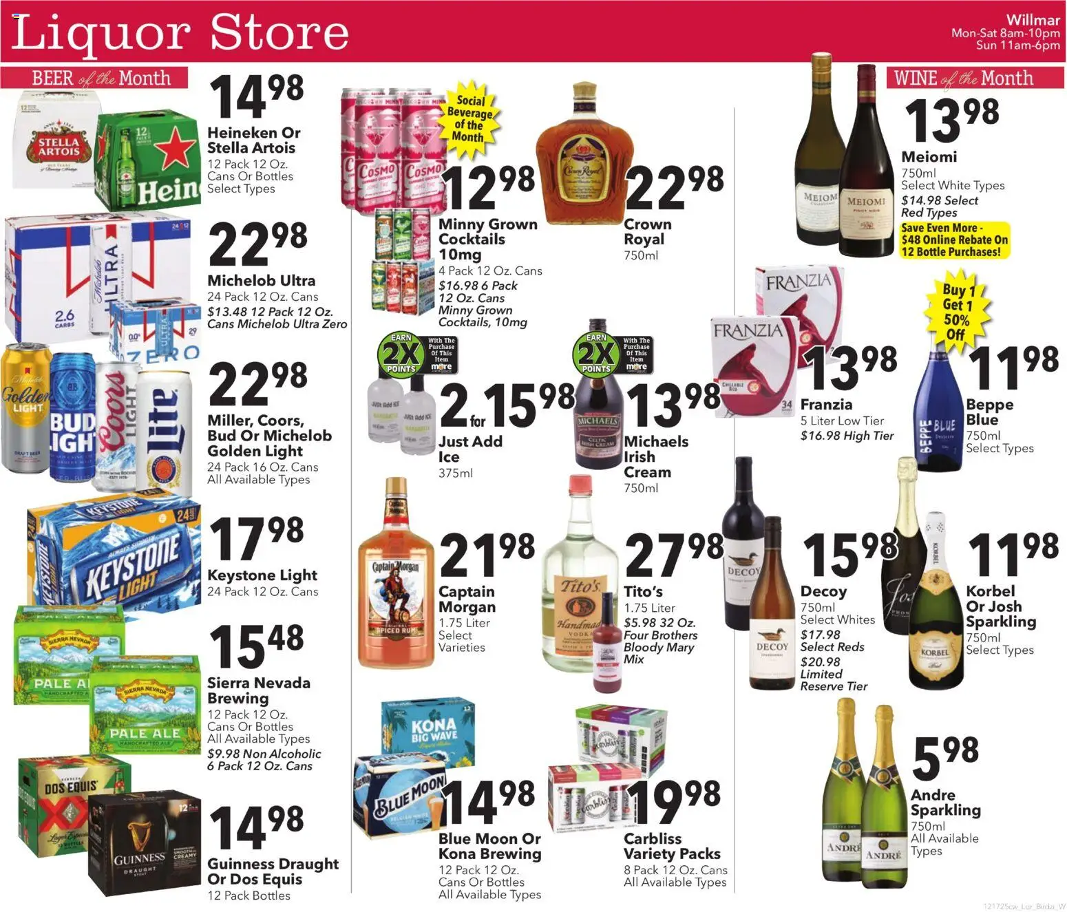 Cash Wise Liquor Store - page 1- valid from 12/17/2025