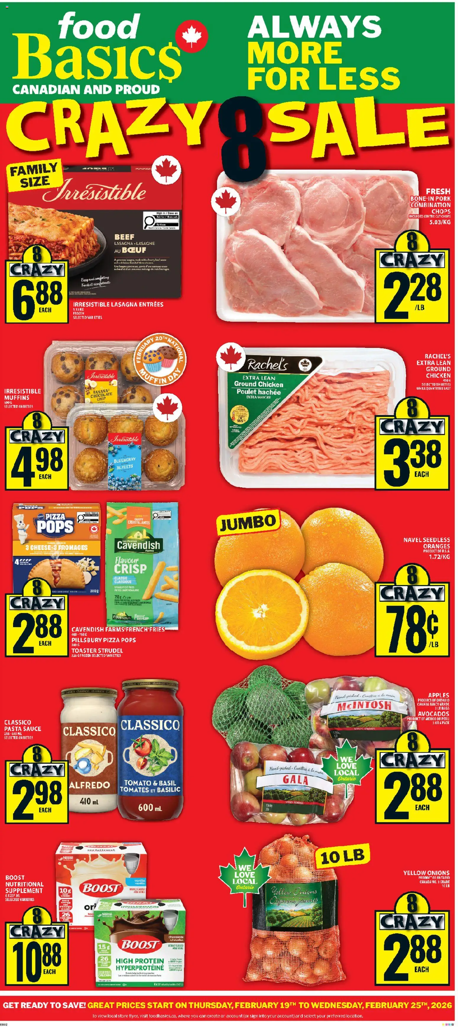Food Basics weekly flyer / circulaire - page 1- valid from Feb 19, 2026