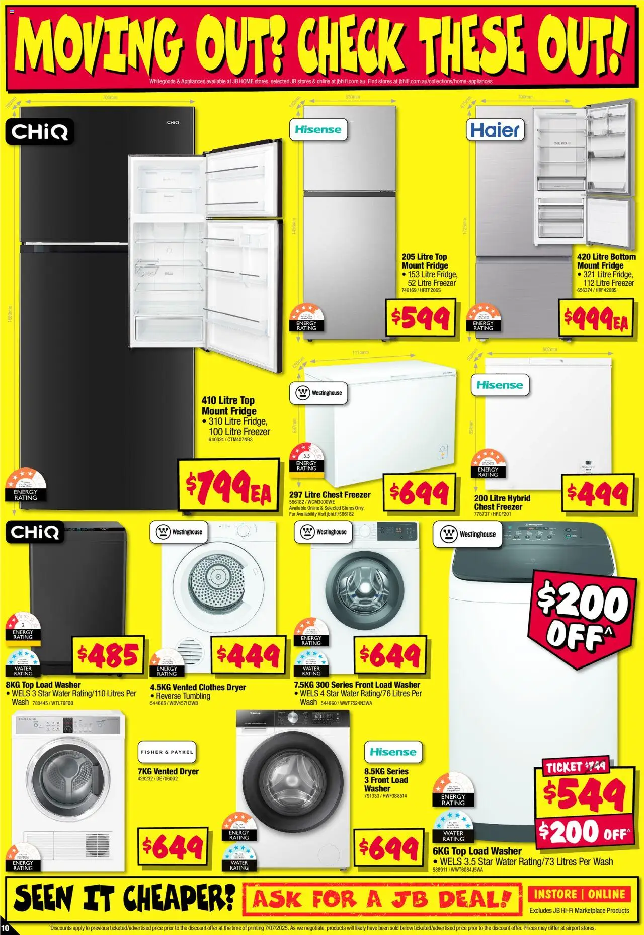 JB Hi-Fi Home Appliance Sellout - page 10- valid from 17/07/2025