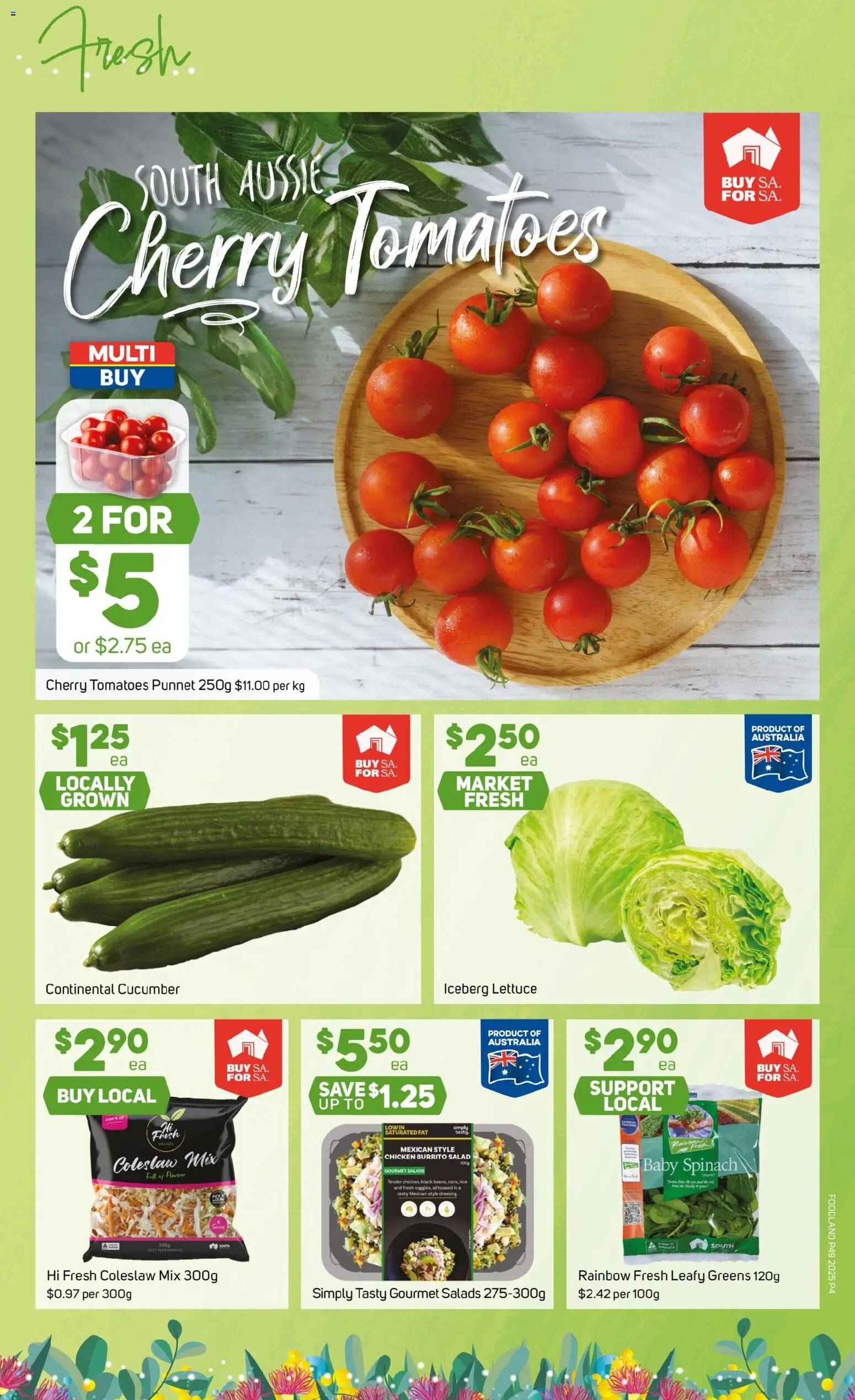 Foodland  Catalogue  - page 4- valid from 03/12/2025