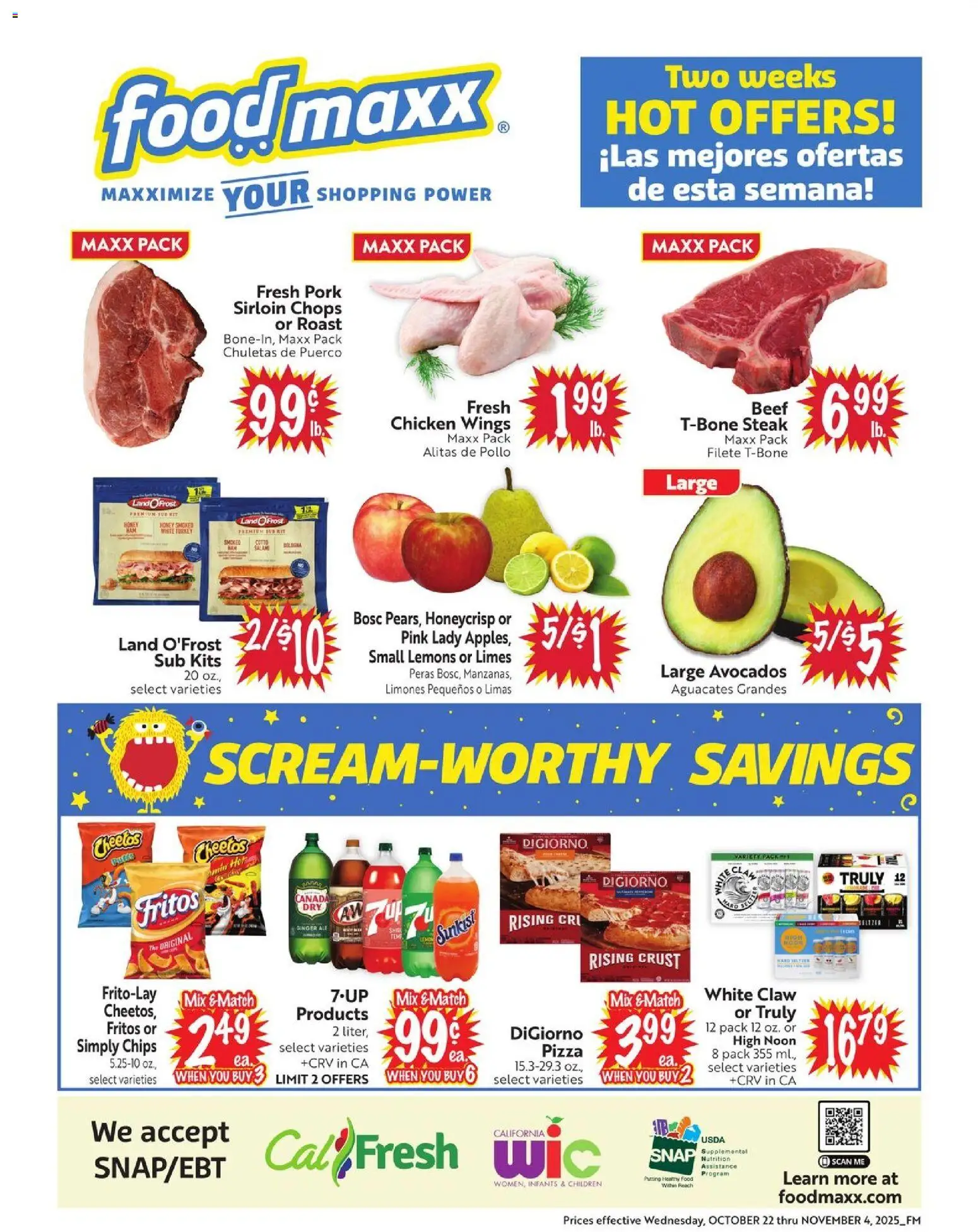 FoodMaxx Weekly Ad - NV - page 1- valid from 10/22/2025