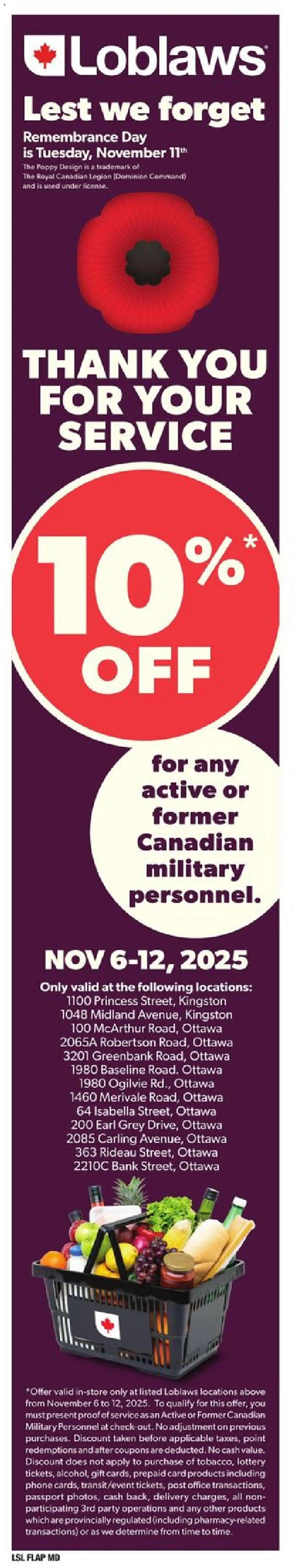 Loblaws weekly flyer / circulaire - page 1- valid from Nov 6, 2025