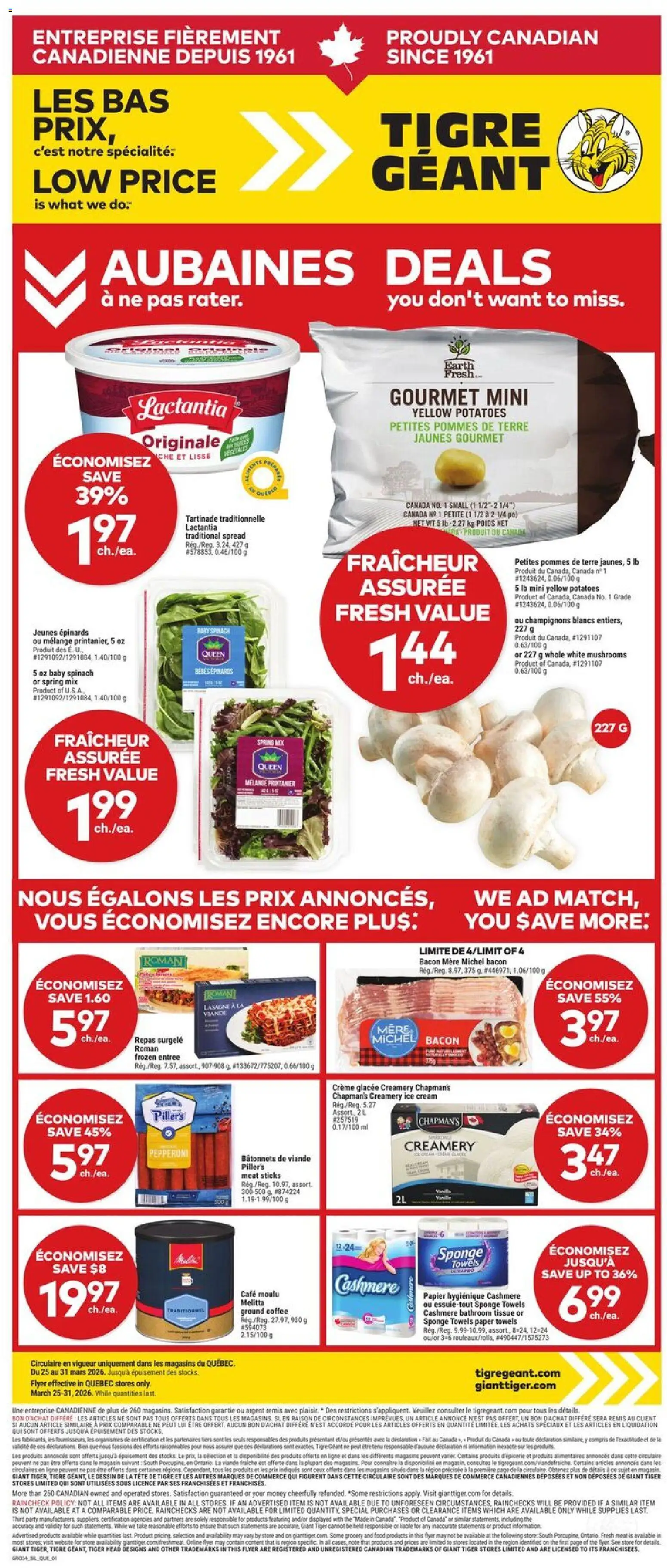 Giant Tiger weekly flyer / circulaire - page 1- valid from Mar 25, 2026