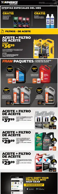 Preview Advance Auto Parts Sales Ad - Spanish valid from 08/28/2025