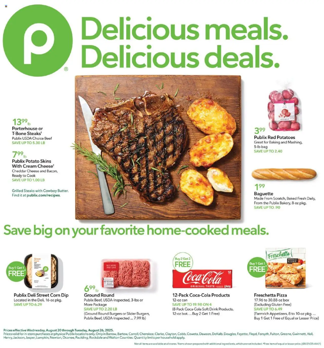 Publix Weekly Ad - page 1- valid from 08/20/2025