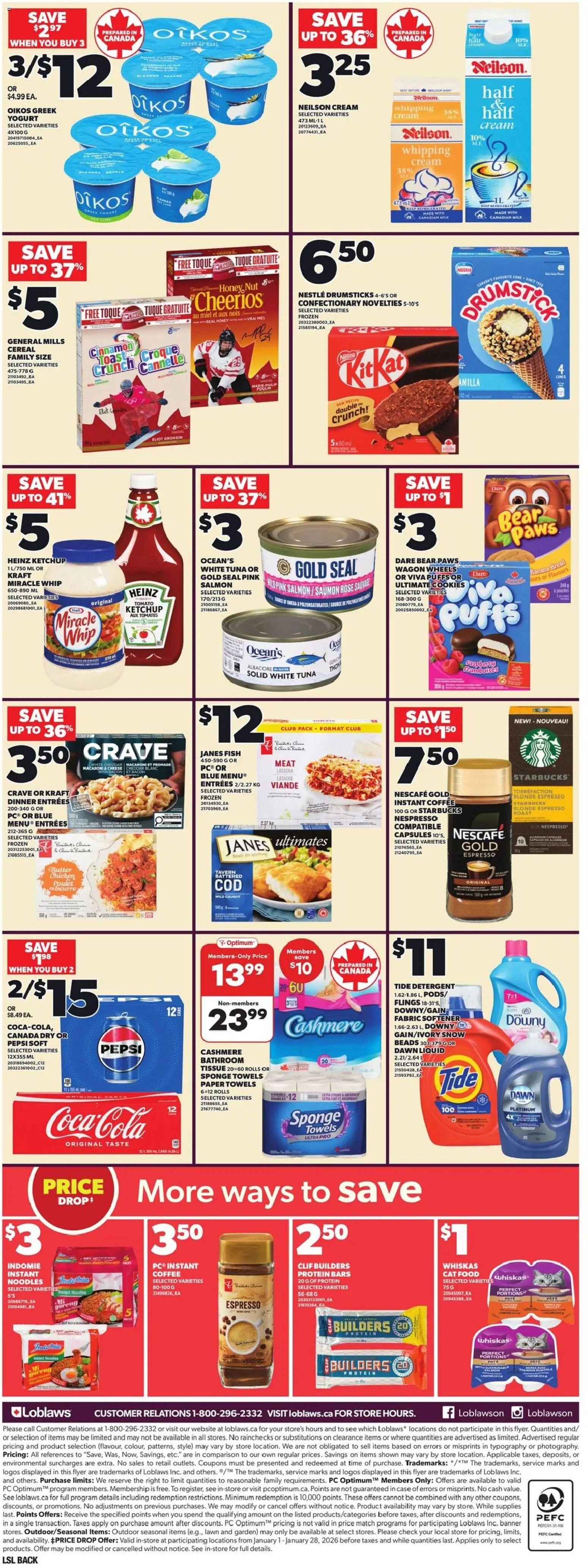 Loblaws weekly flyer / circulaire - page 4- valid from Jan 8, 2026
