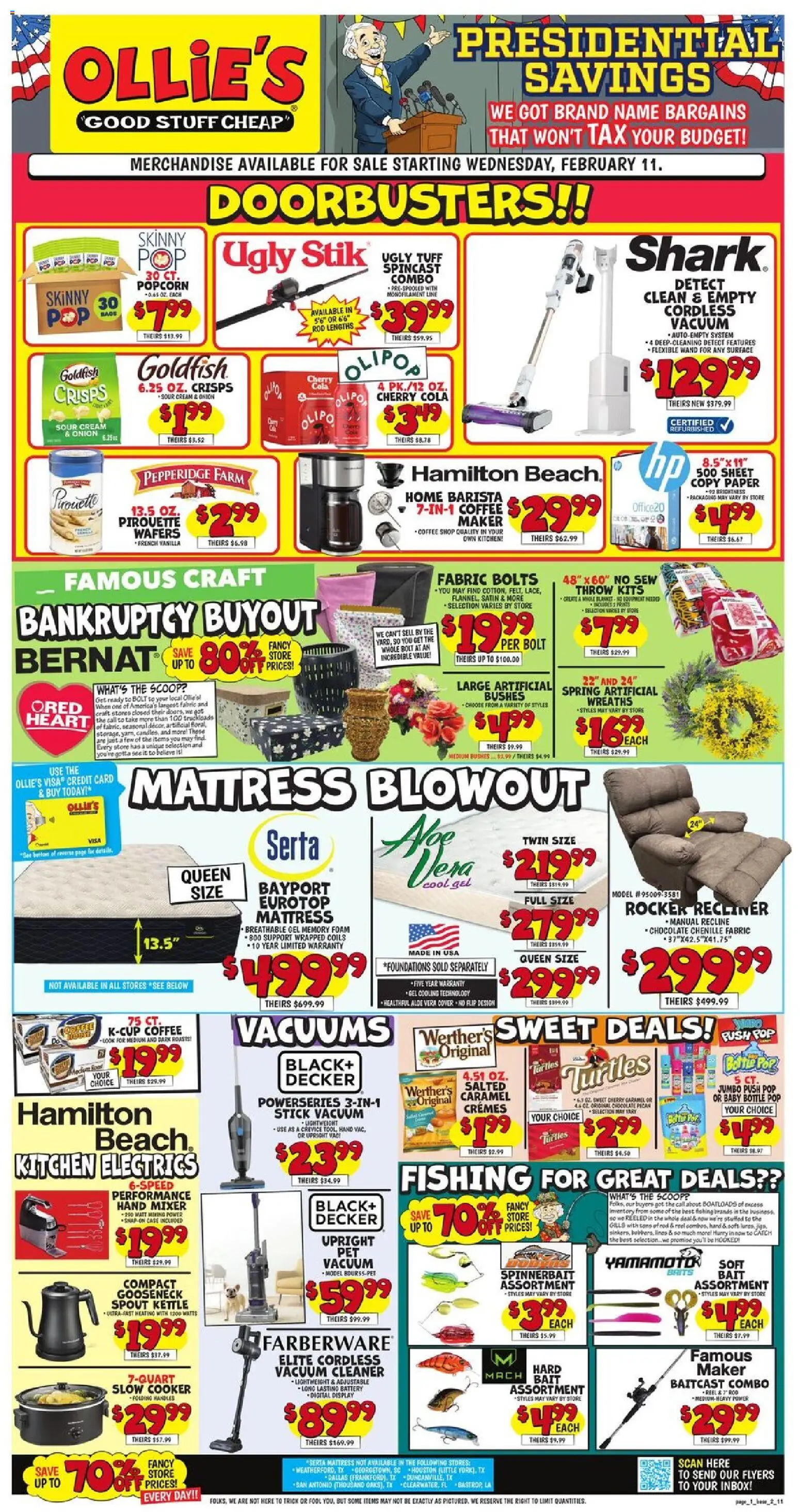 Ollie's Weekly Ad - page 1- valid from 02/11/2026
