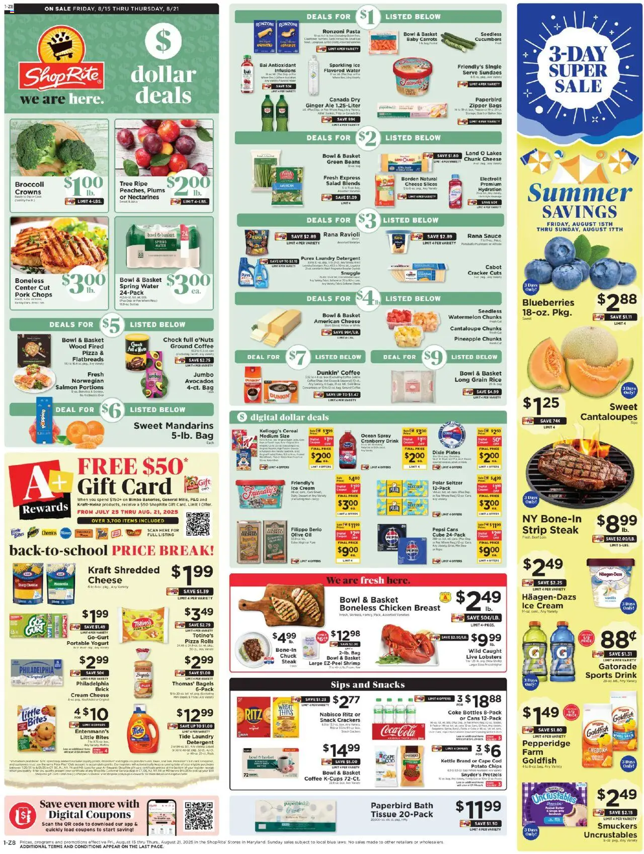 ShopRite Weekly Ad - page 1- valid from 08/15/2025