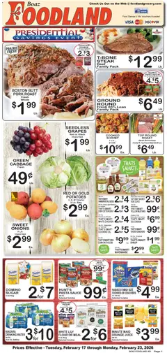 Preview Foodland Weekly Ad valid from 02/17/2026