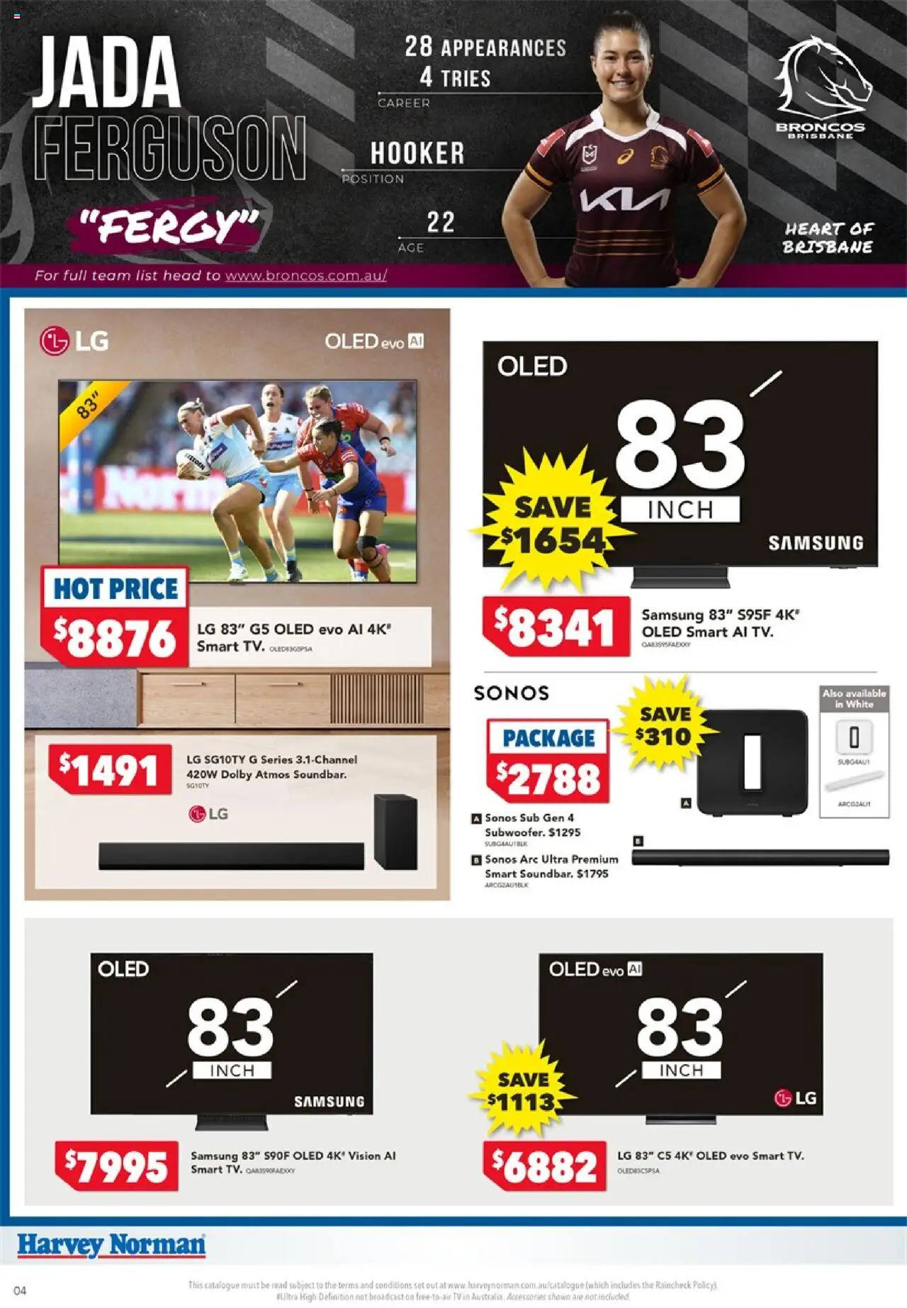 Harvey Norman NRLW – TV & Audio - page 4- valid from 17/07/2025