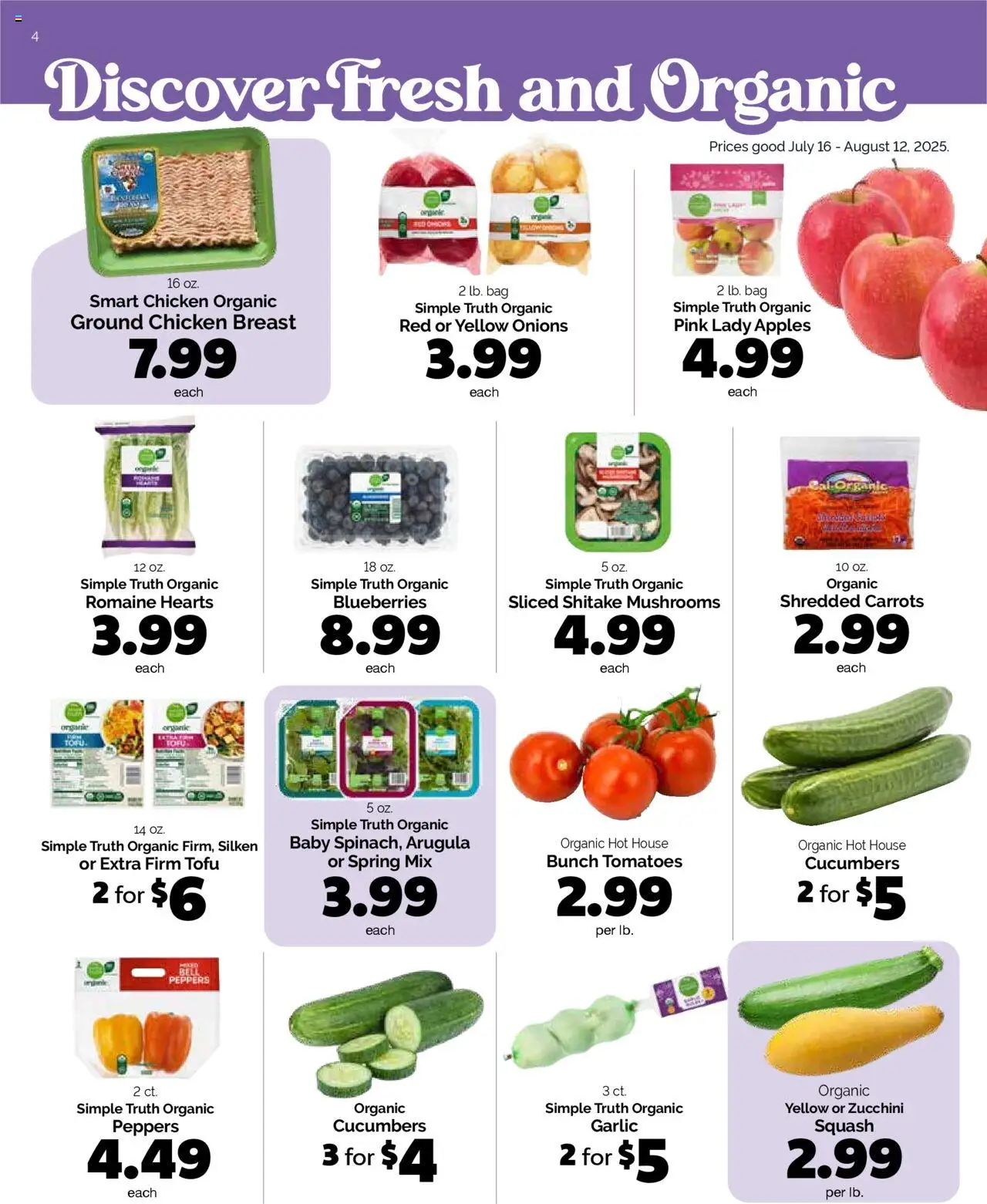 Harris Teeter Monthly Ad - page 4- valid from 07/16/2025