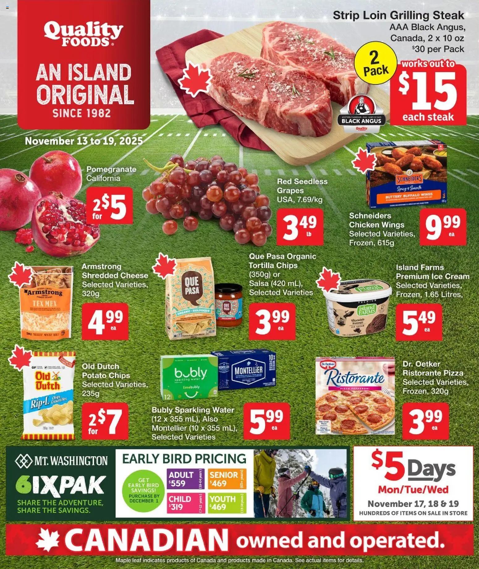 Quality Foods weekly flyer / circulaire - page 1- valid from Nov 13, 2025