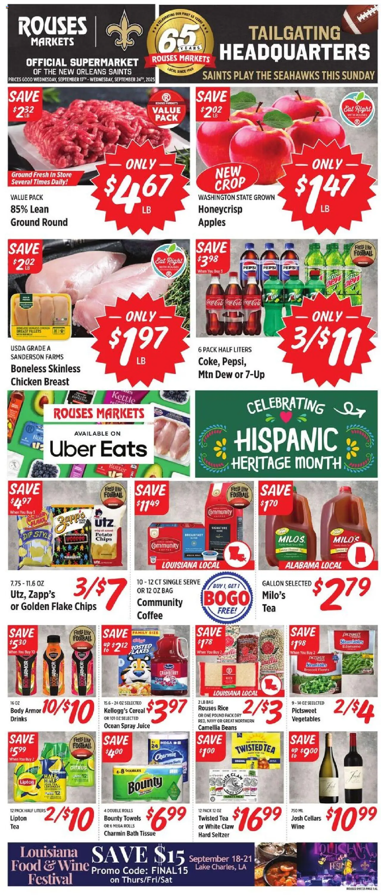 Rouses Weekly Ad - AL - page 1- valid from 09/17/2025