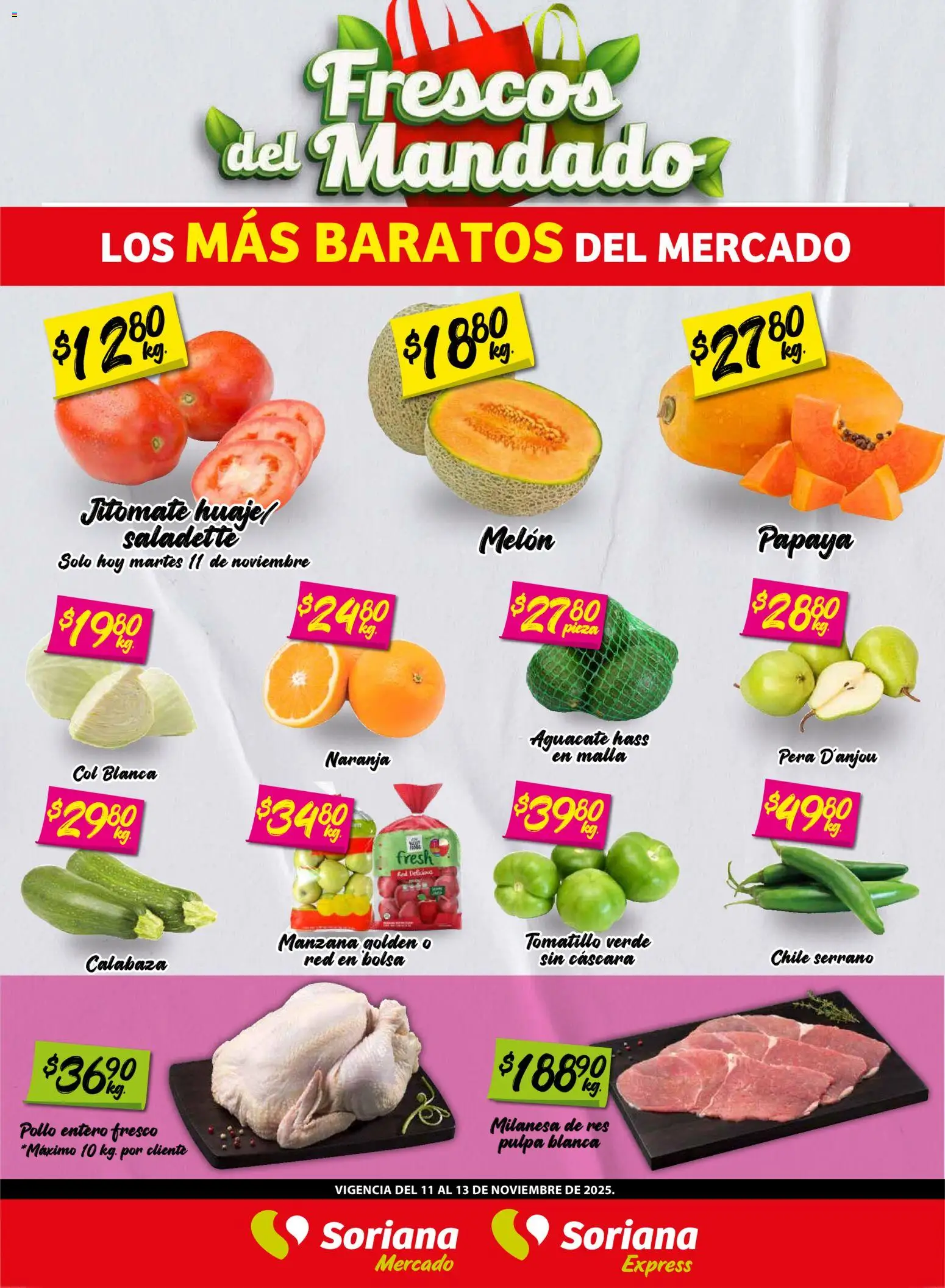 Soriana - Frescos del Mandado Mercado: BCS, Son y Sin - página 1- válido desde 11/11/2025