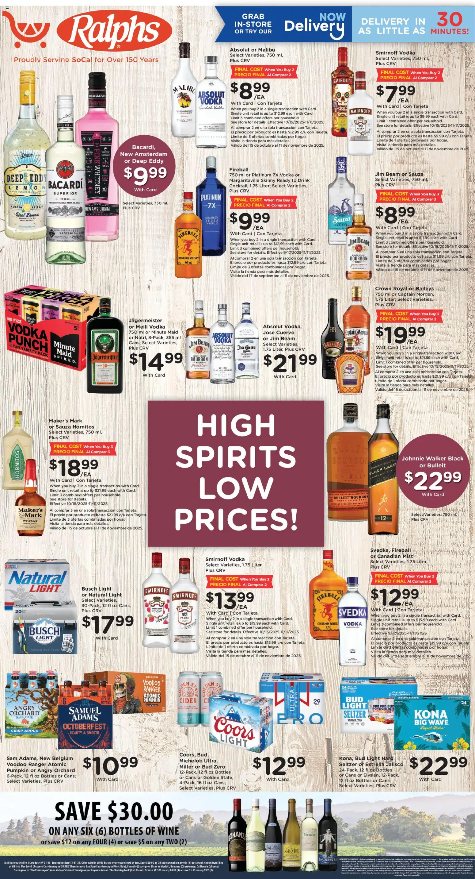 Ralphs Adult Beverage - page 1- valid from 10/29/2025