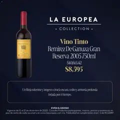 La Europea catálogo Vino Tinto válido desde 15/12/2025