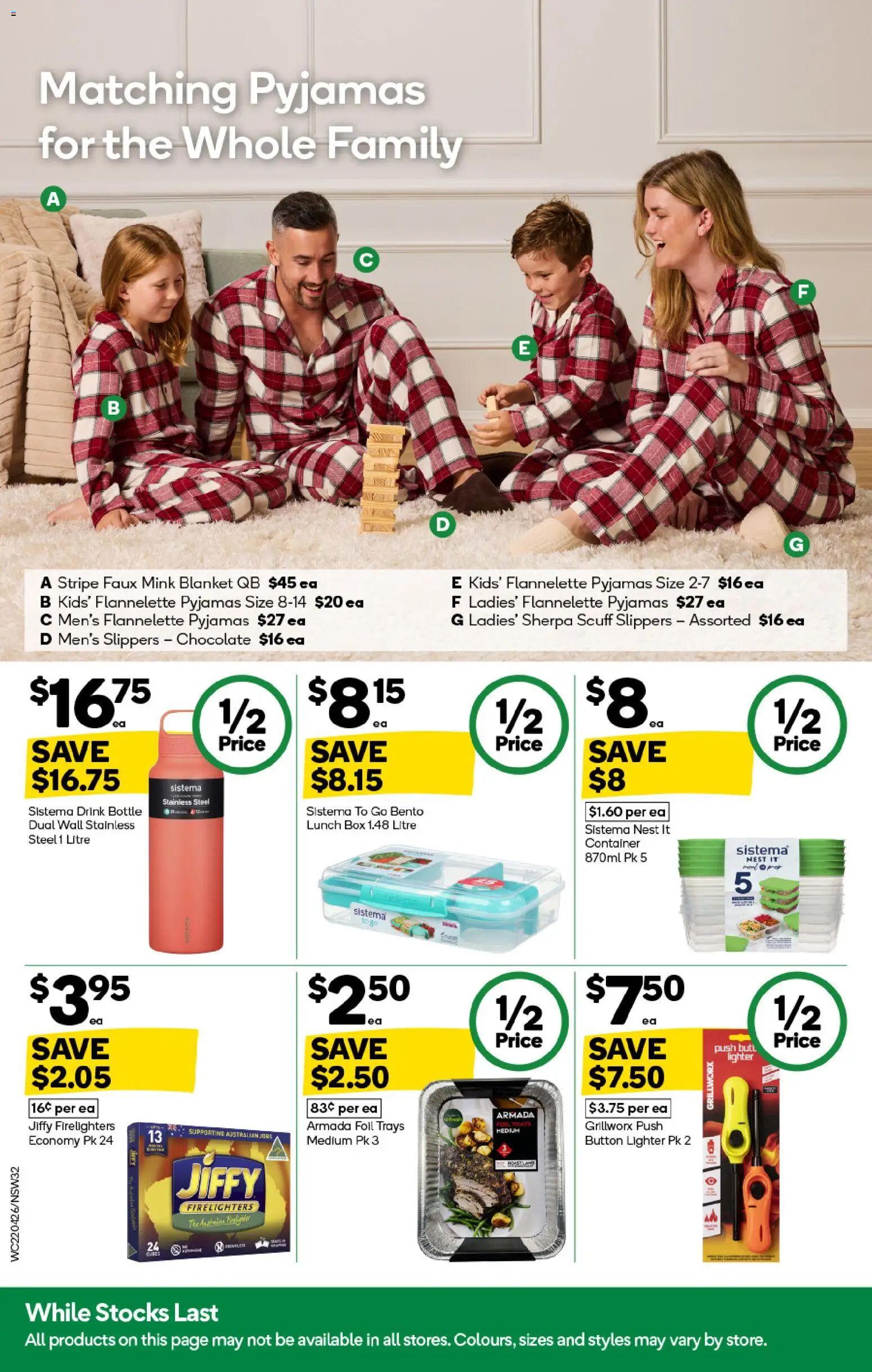 Woolworths catalogue  - page 32- valid from 22/04/2026
