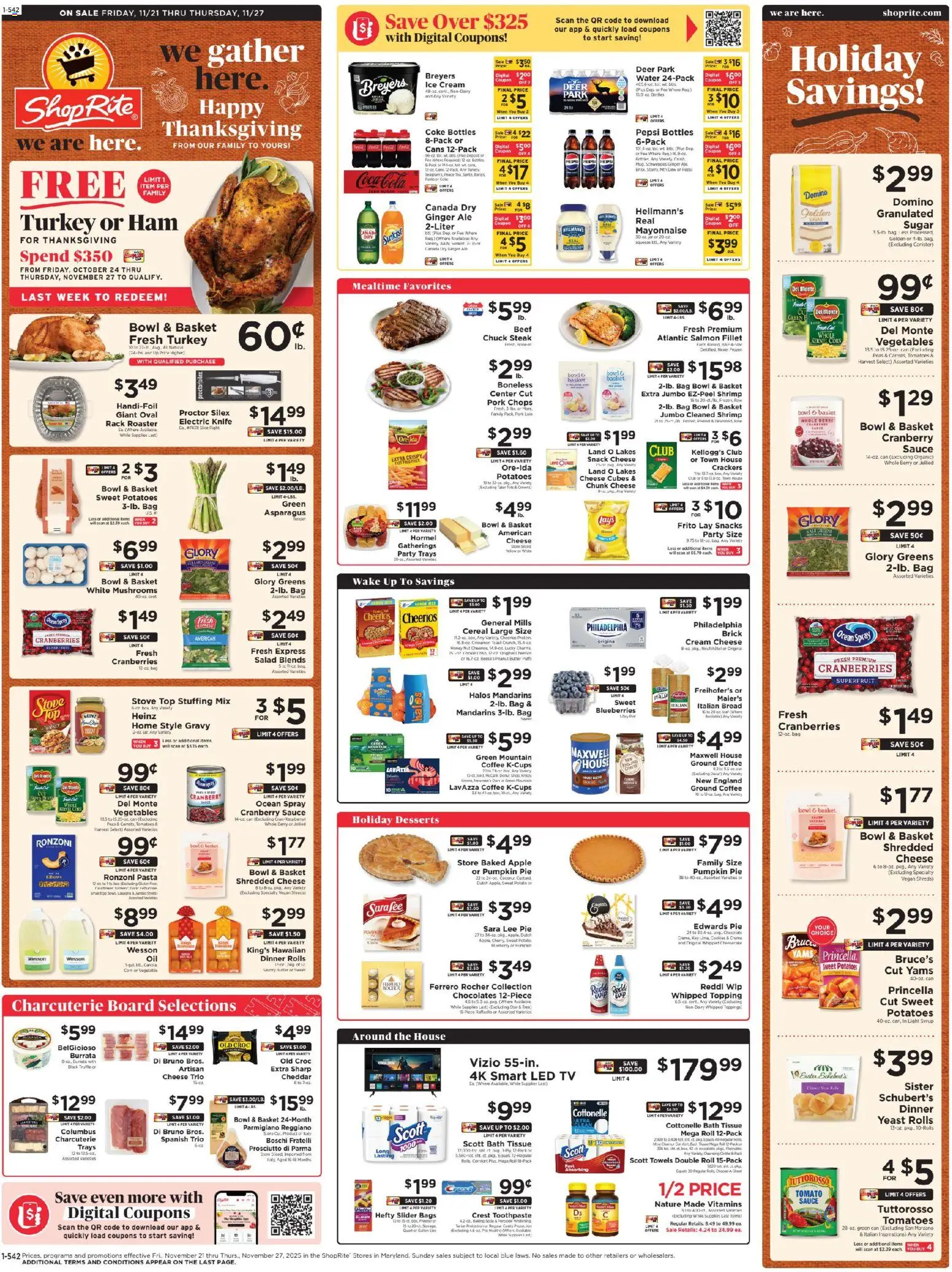 ShopRite Weekly Ad - page 1- valid from 11/21/2025