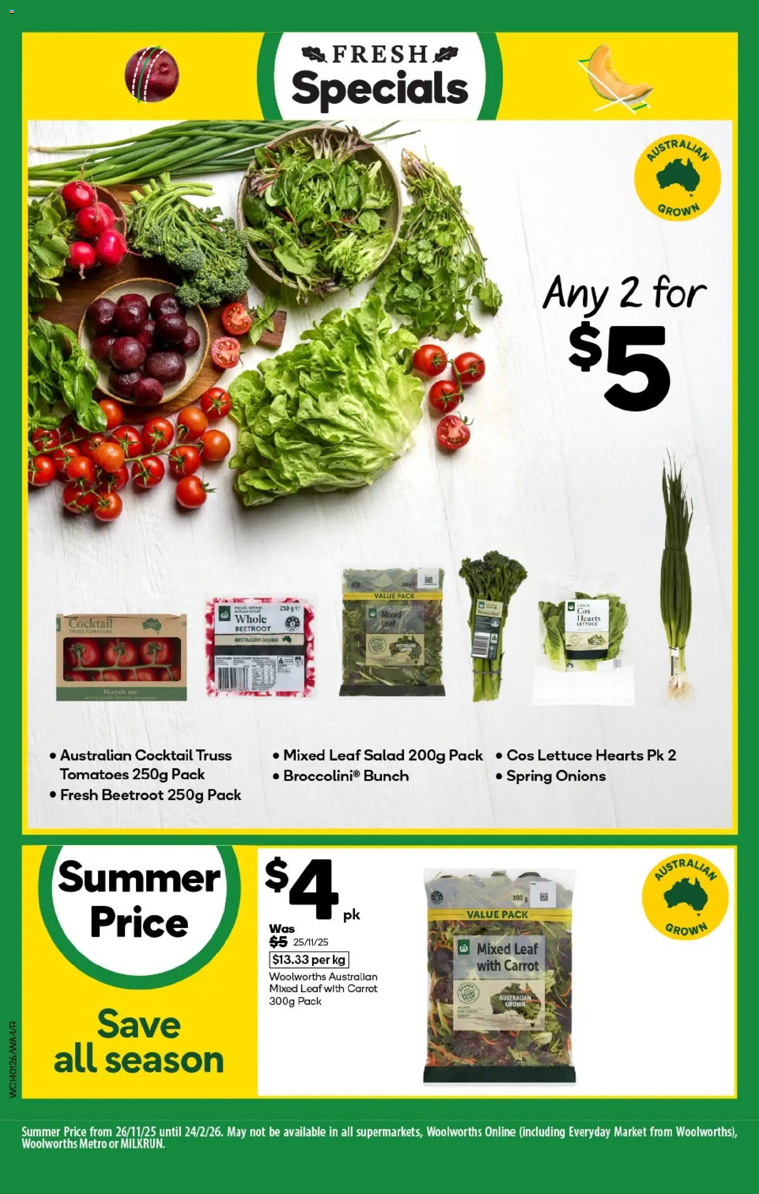 Weekly catalogue Woolworths PT Hedland 14/01 - page 4- valid from 14/01/2026