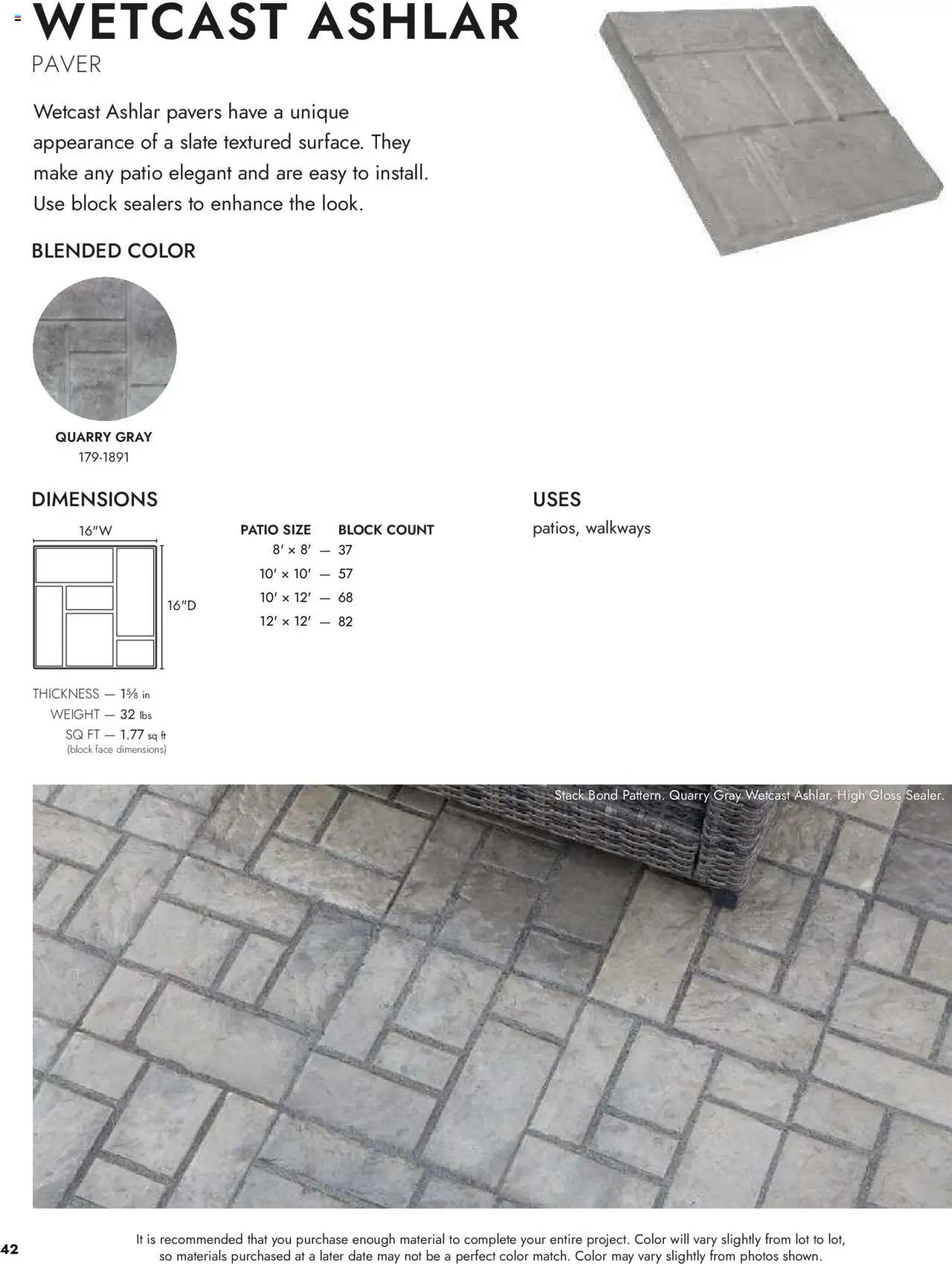 Menards Landscape Concrete Block - page 42- valid from 03/13/2025