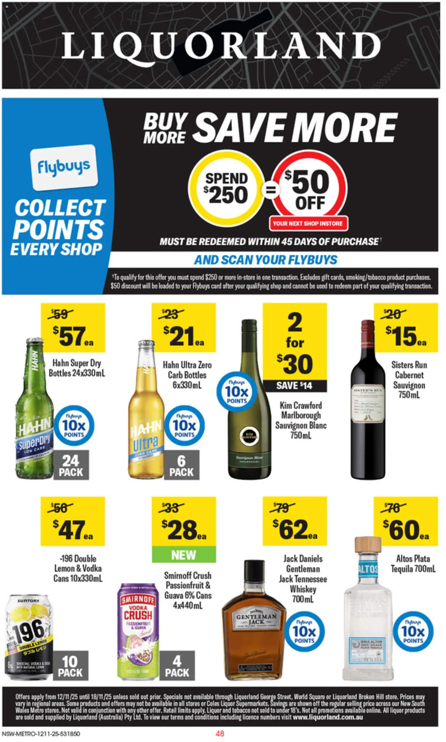 Liquorland  Catalogue  - page 1- valid from 12/11/2025