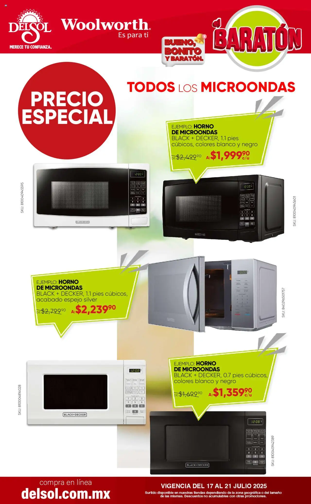Del Sol y Woolworth - Catálogo Llegó el Baratón - página 21- válido desde 17/07/2025