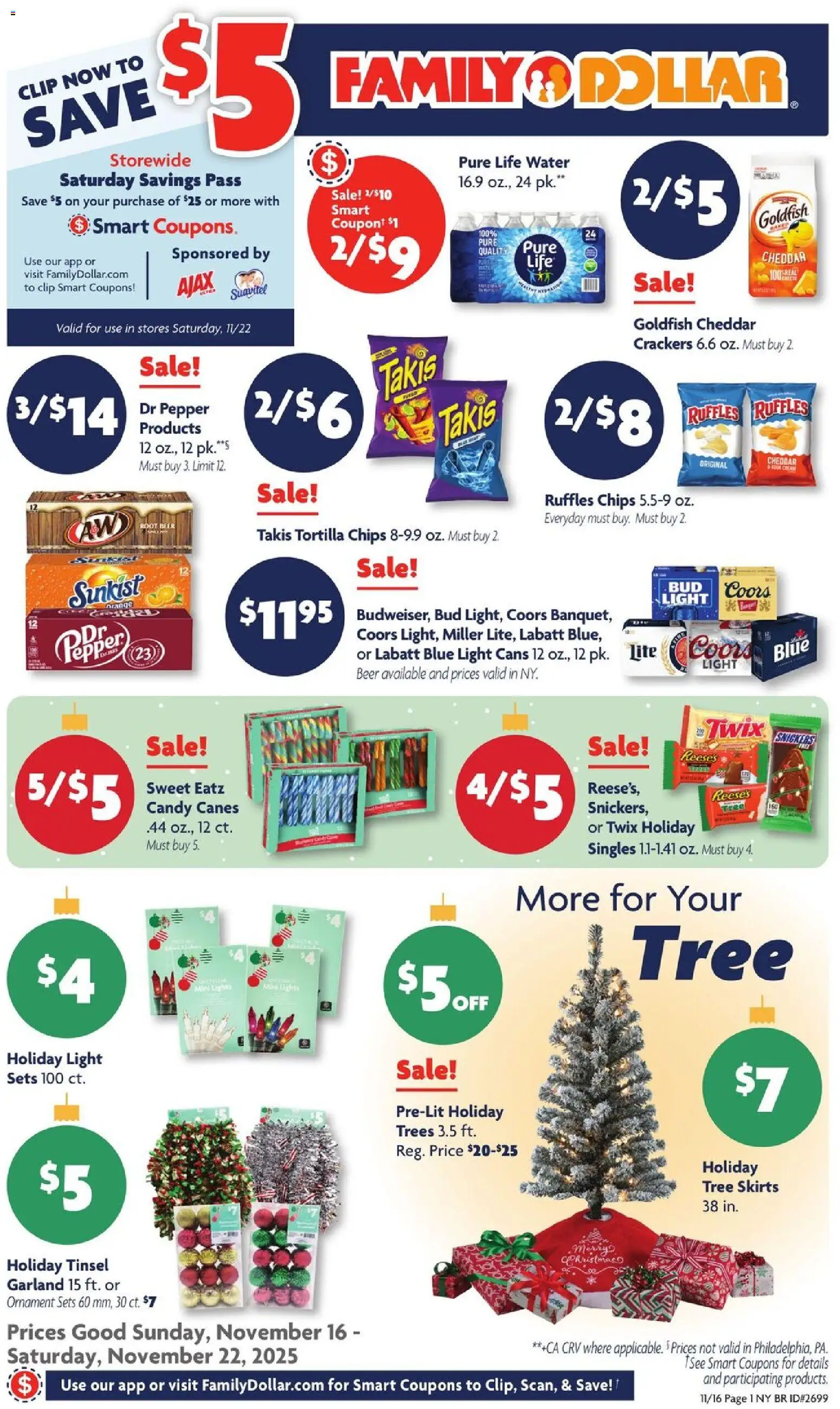 Family Dollar Weekly Ad - page 1- valid from 11/16/2025