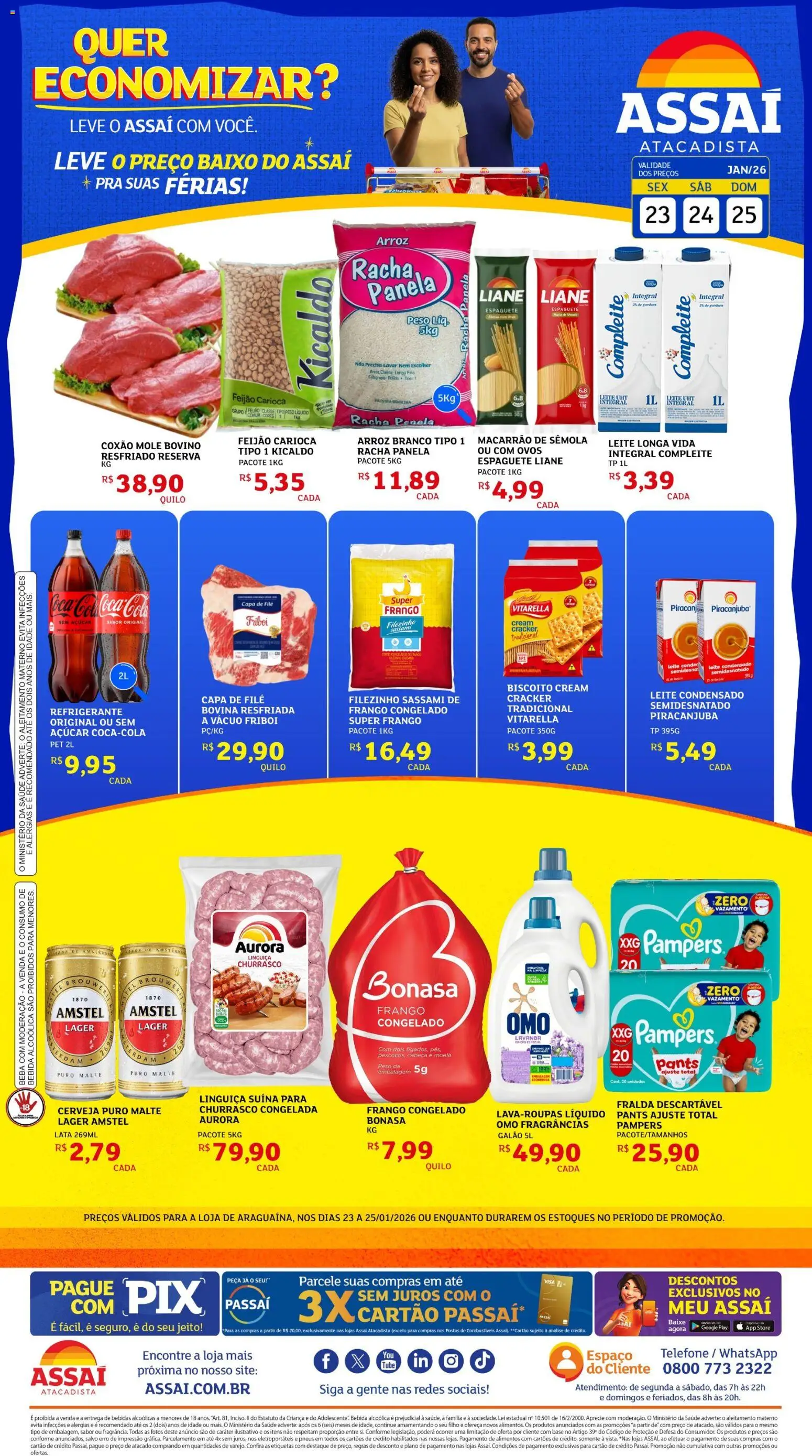 Encarte Assaí Atacadista - página 1- válido a partir de 23/01/2026
