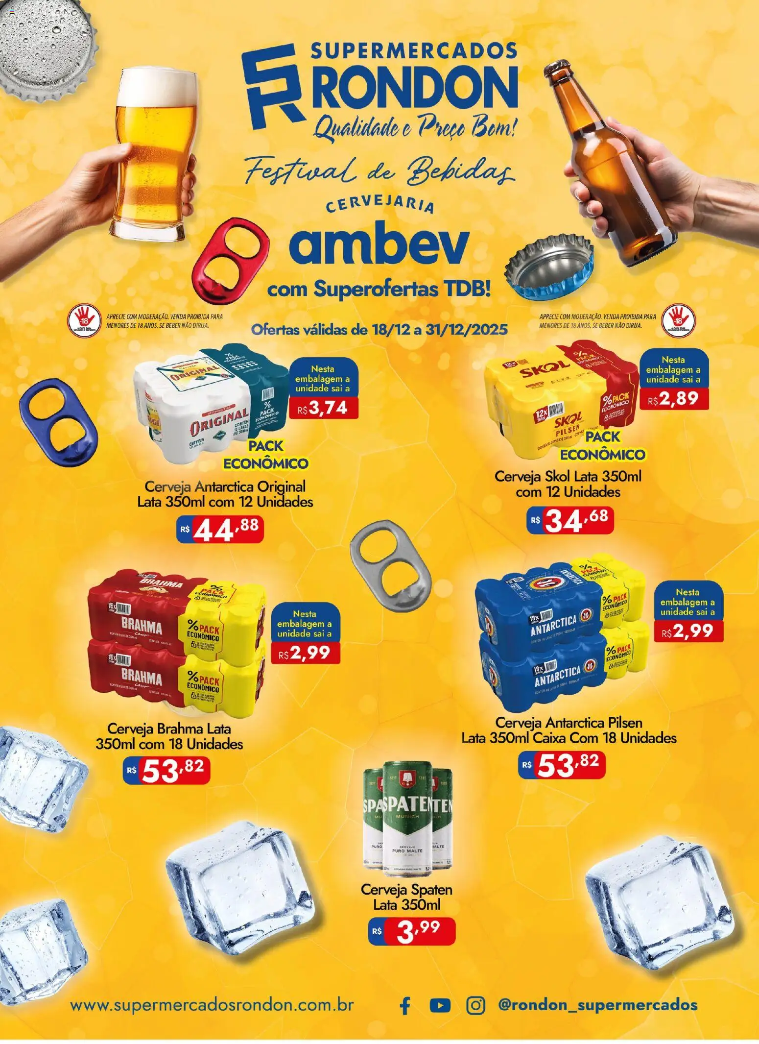 Supermercados Rondon - Ofertas Ambev - página 1- válido a partir de 18/12/2025

