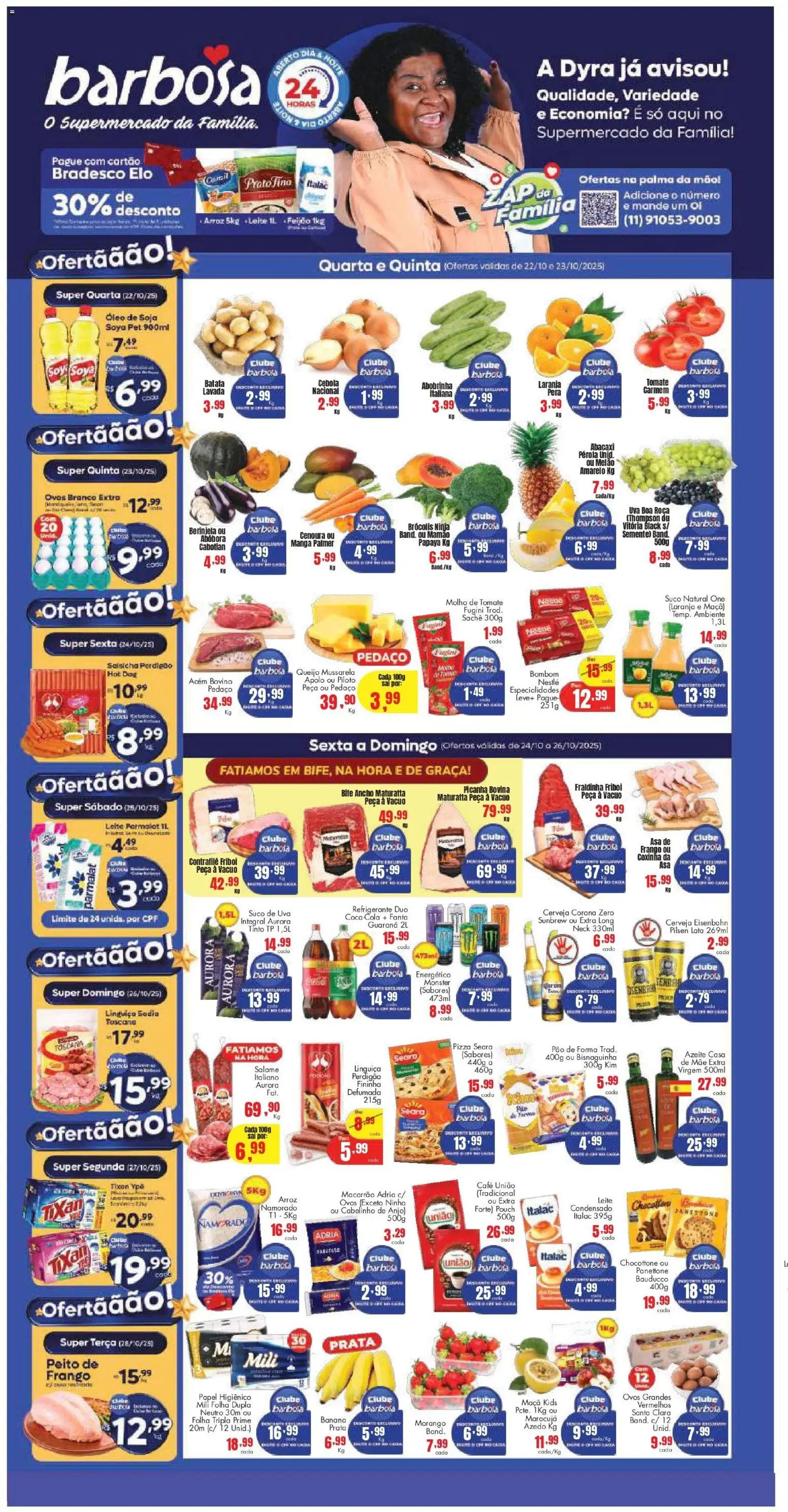 Barbosa Supermercados - Ofertas da semana  - página 1- válido a partir de 22/10/2025
