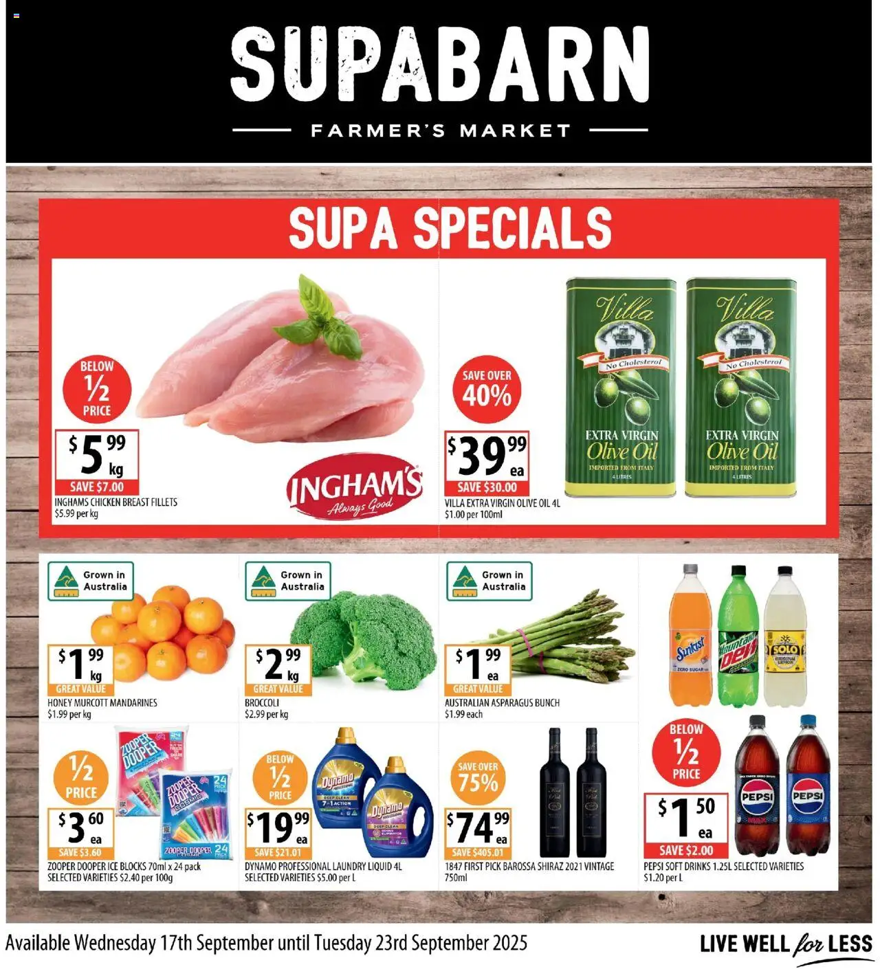 Supabarn Catalogue  - page 1- valid from 17/09/2025