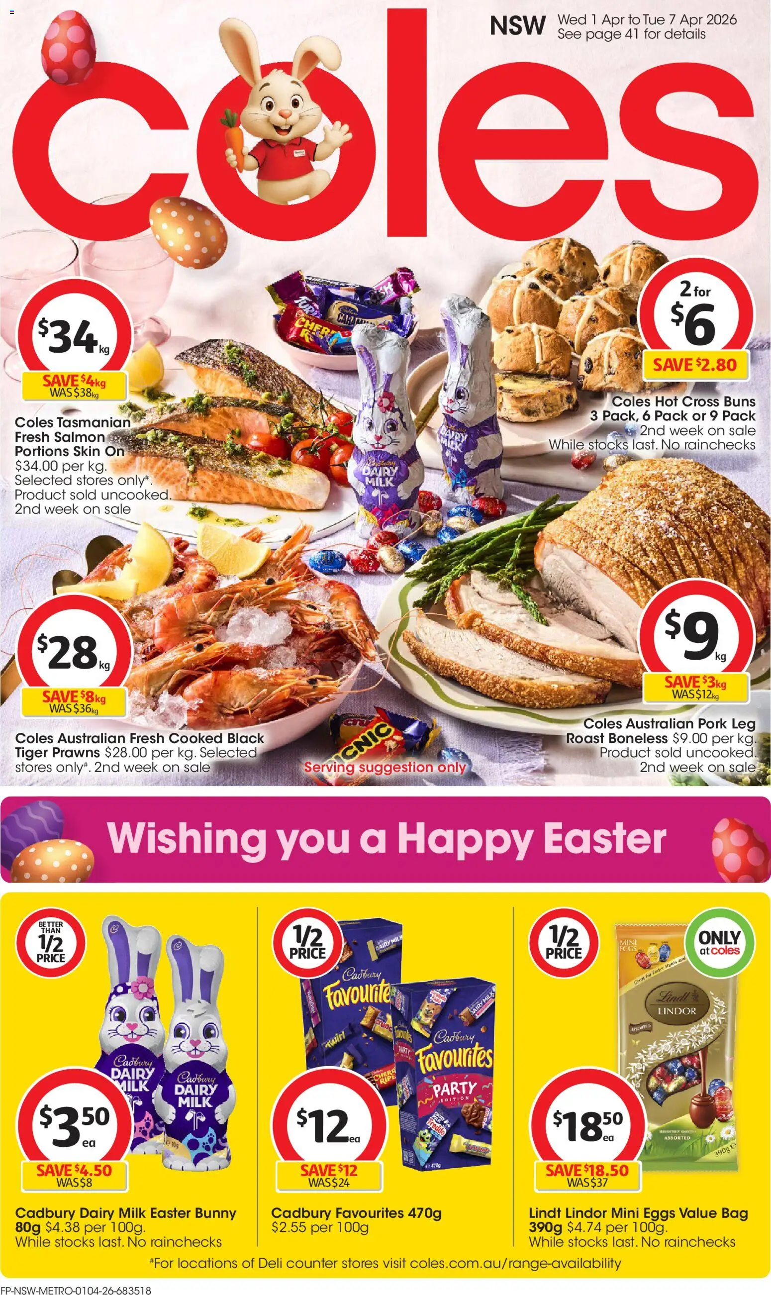 Coles catalogue  - page 1- valid from 01/04/2026