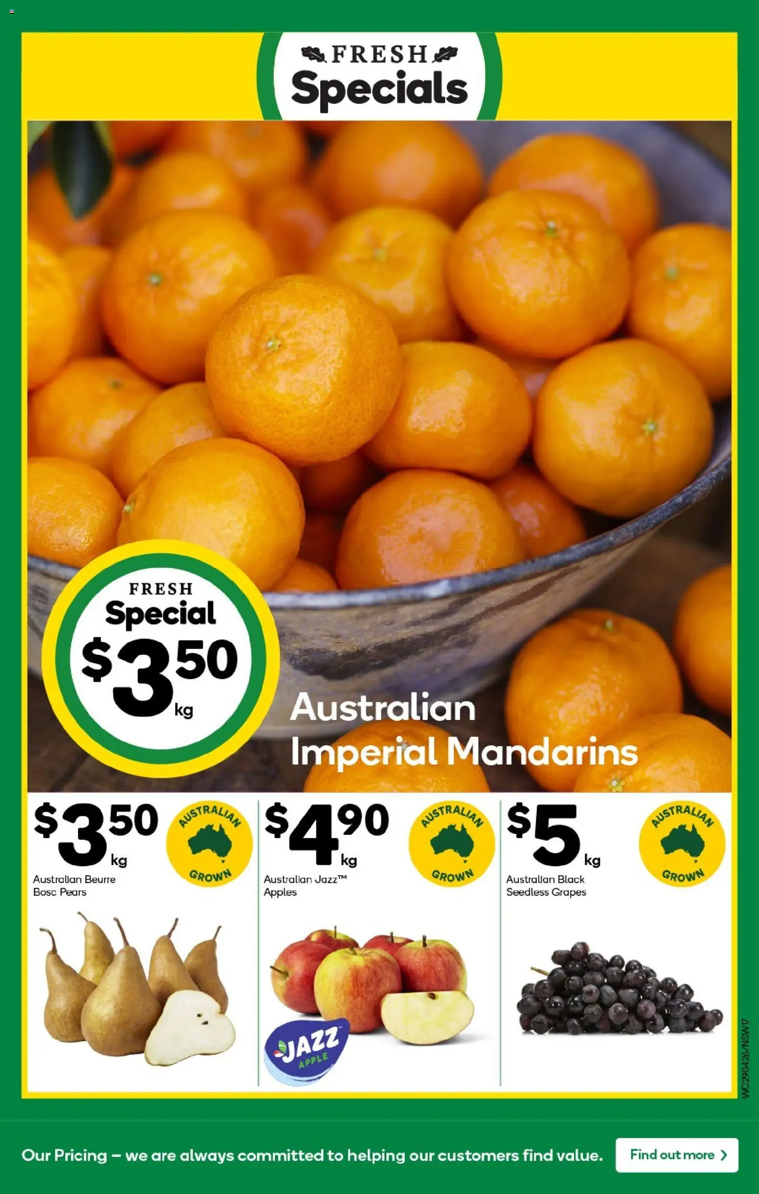 Woolworths catalogue  - page 17- valid from 29/04/2026