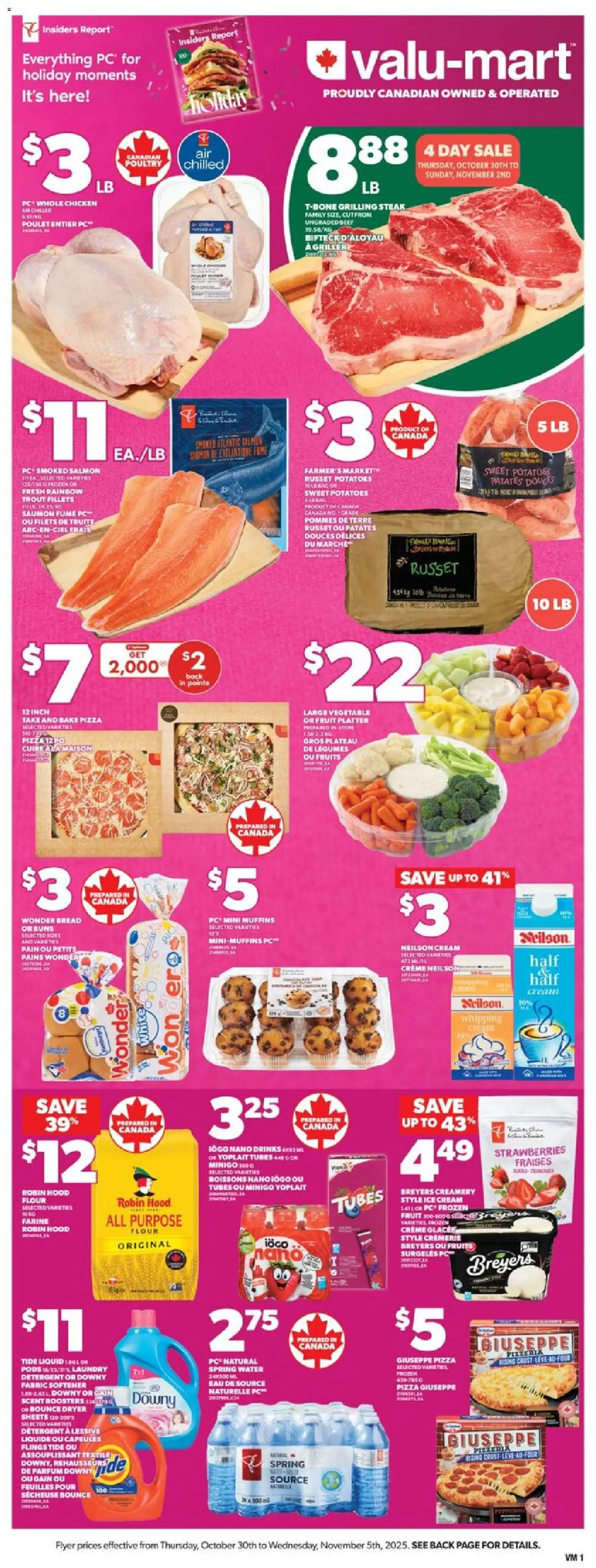 Valu Mart weekly flyer - page 1- valid from Oct 30, 2025