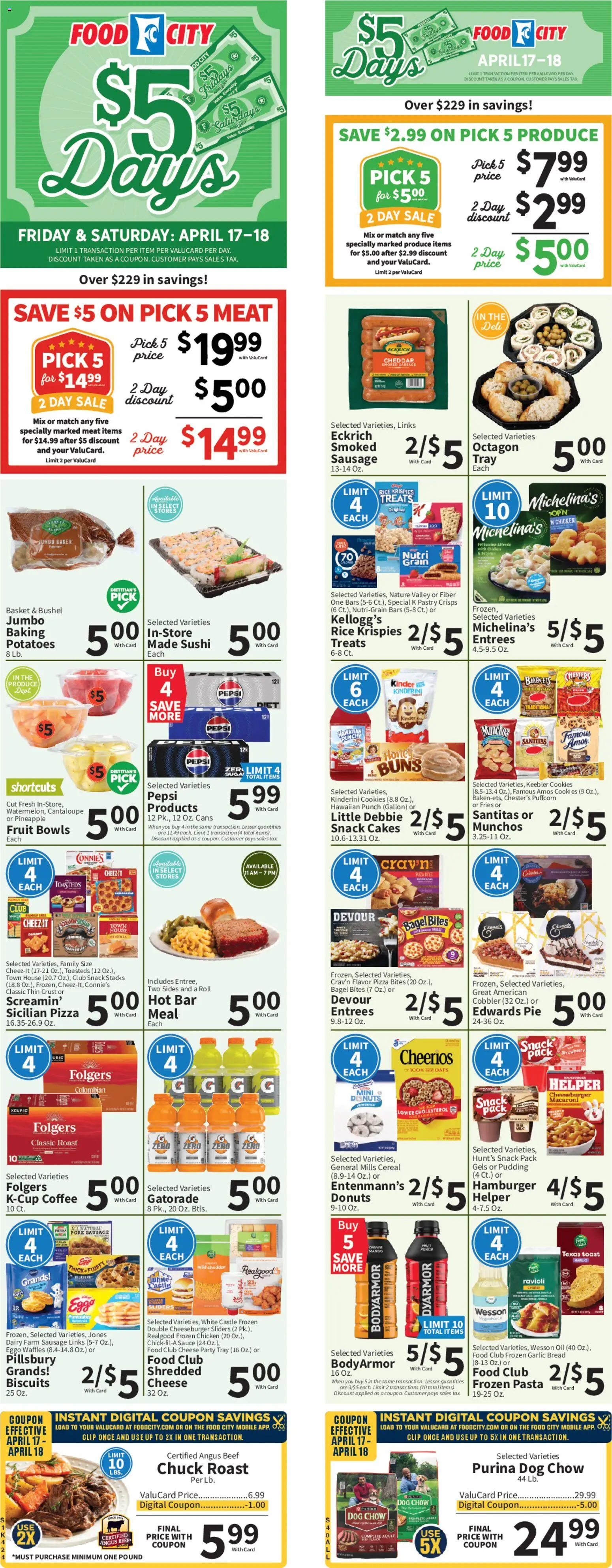 Food City Weekly Ad - page 1- valid from 04/15/2026