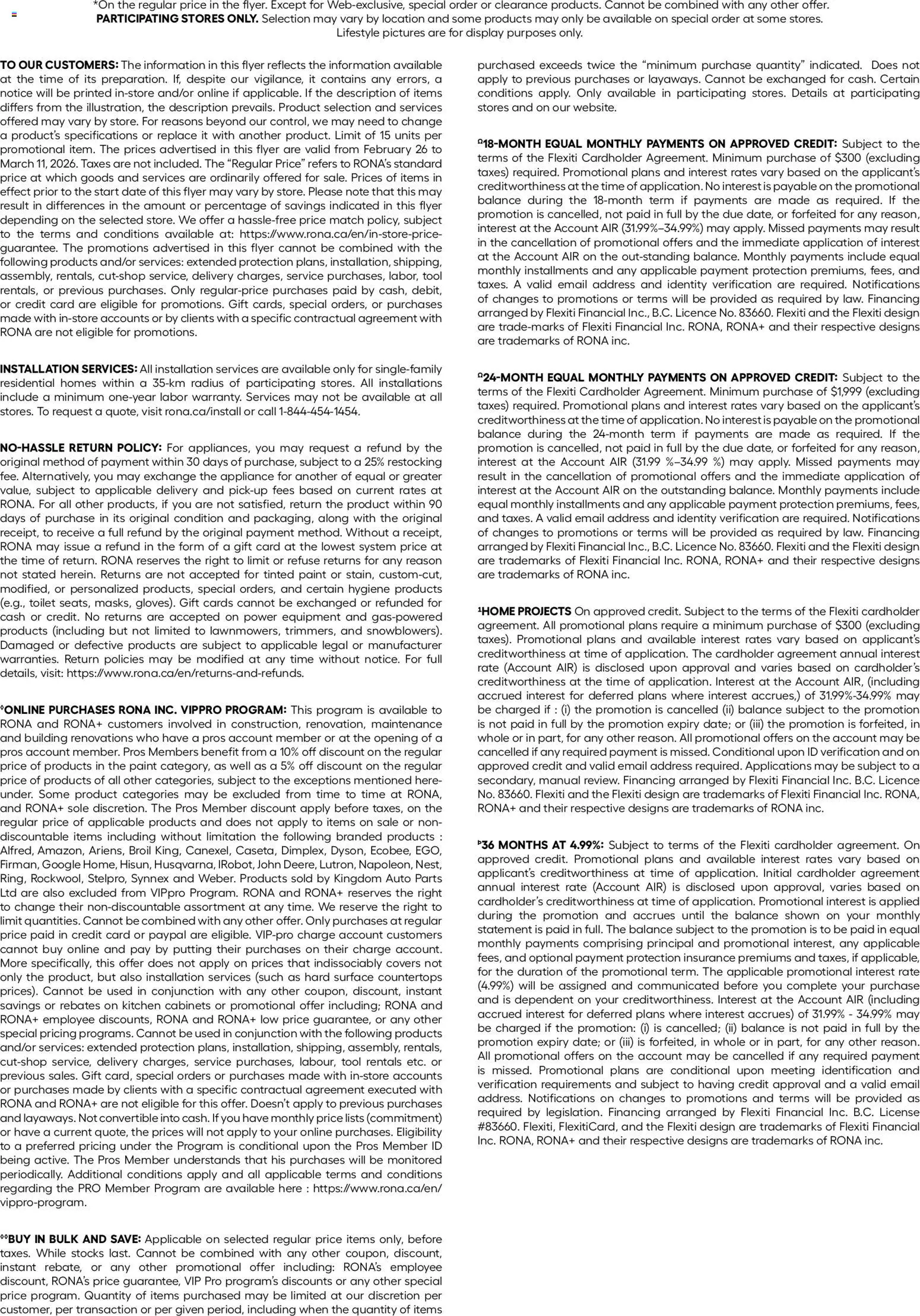 Rona weekly flyer - page 24- valid from Feb 26, 2026