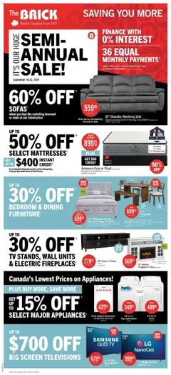 Preview The Brick weekly flyer / circulaire valid from Sep 19, 2025
