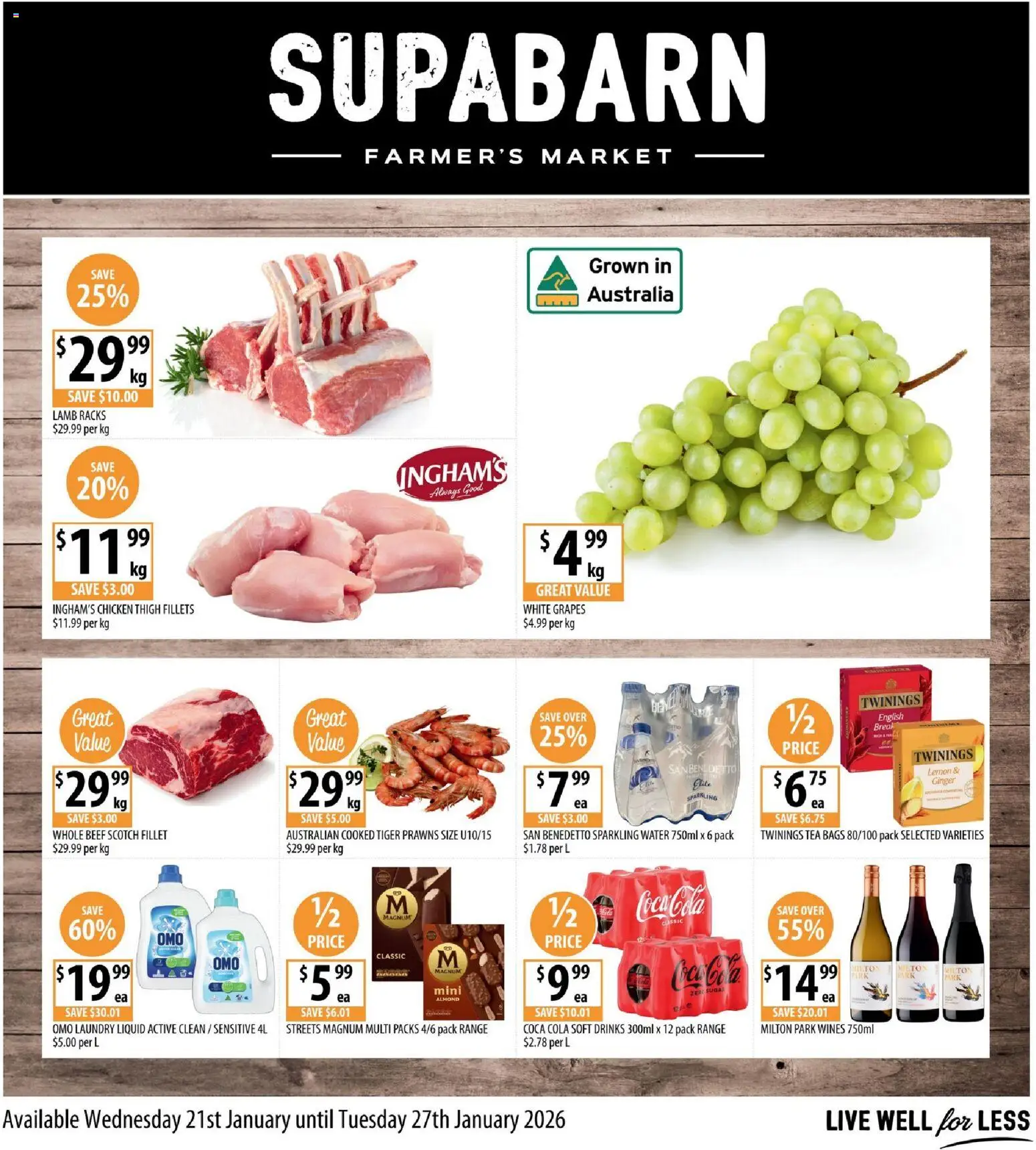 Supabarn  Catalogue  - page 1- valid from 21/01/2026