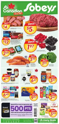 Preview Sobeys weekly flyer / circulaire valid from Jan 1, 2026