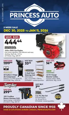 Preview Princess Auto - 2 Week Sale! valid from Dec 30, 2025