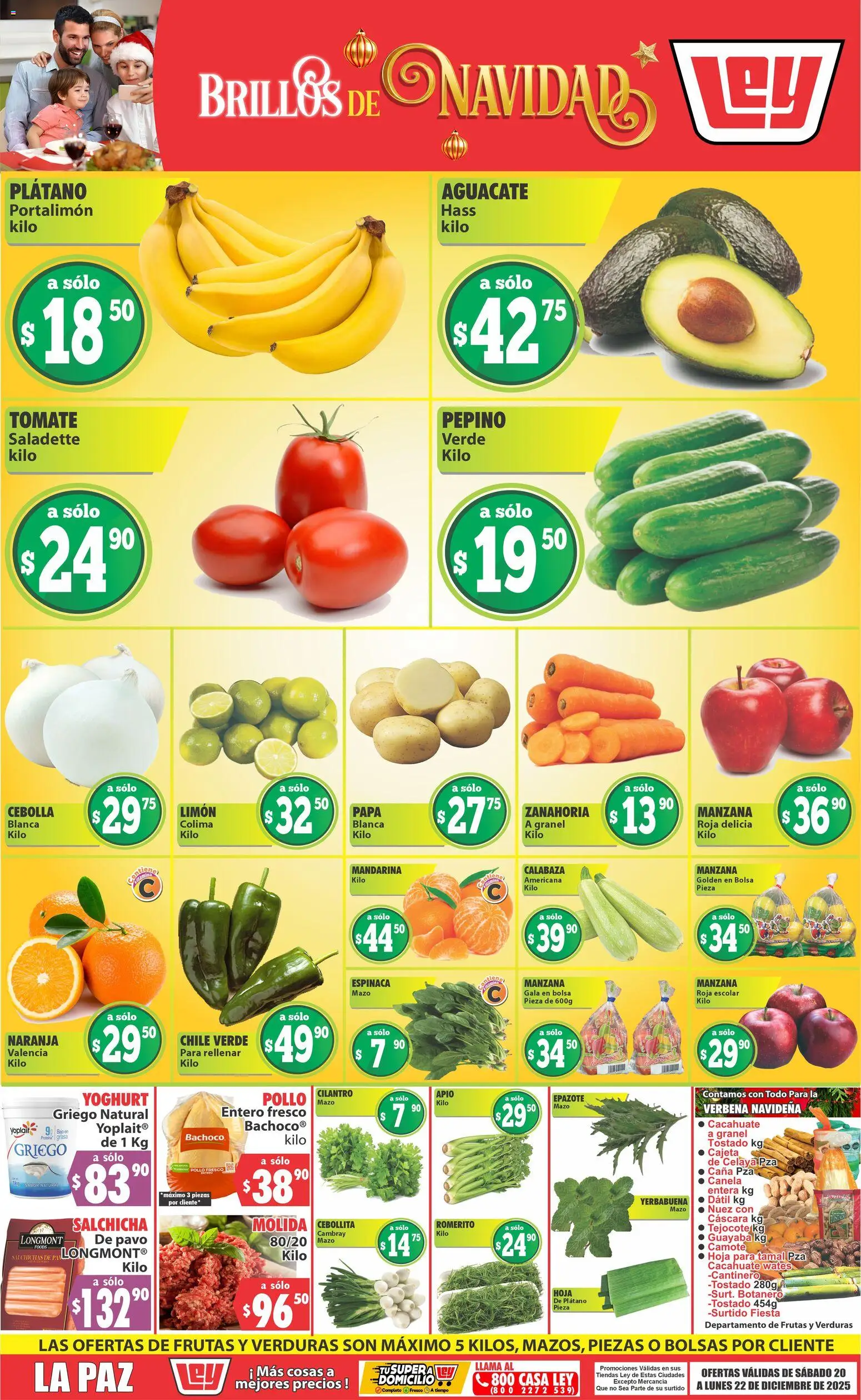Casa Ley folleto Las ofertas de frutas y verduras - página 1- válido desde 20/12/2025